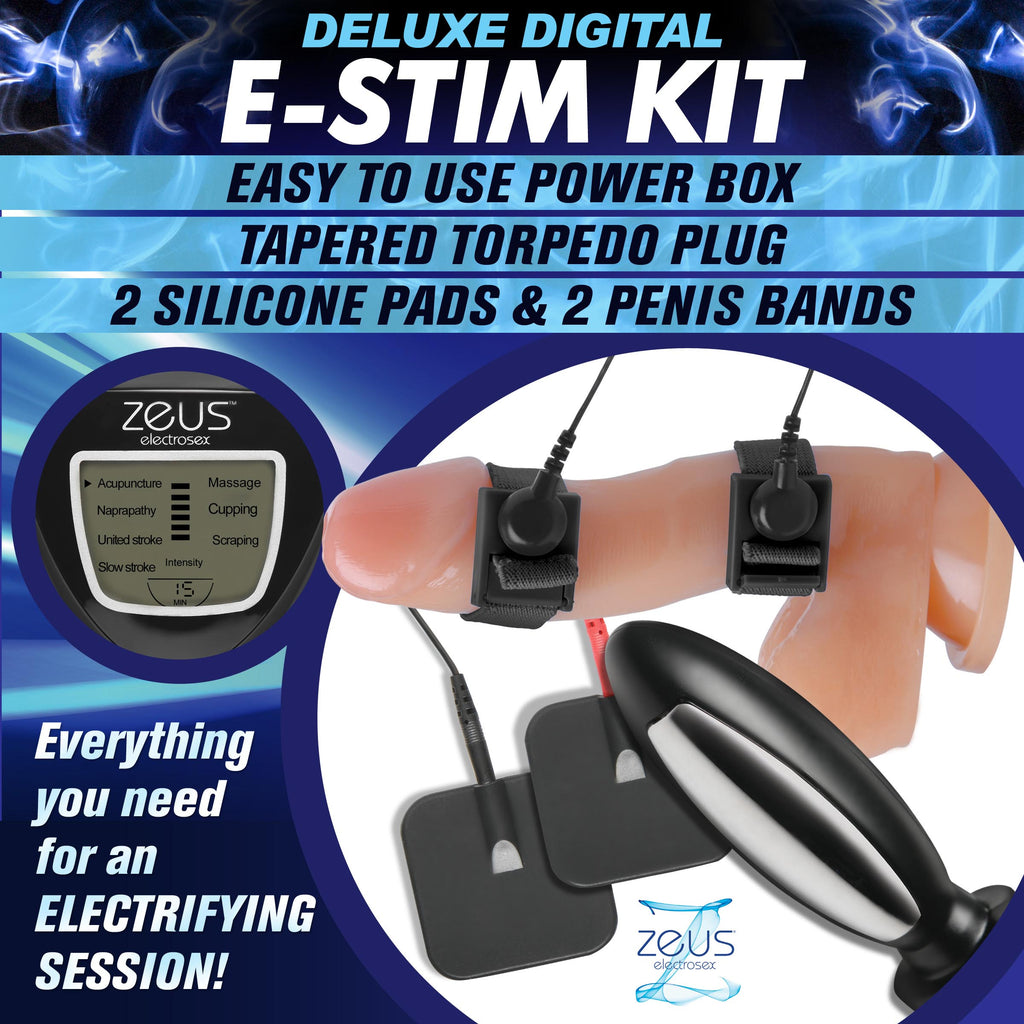 Zeus Electrosex Deluxe E-Stim Kit Black