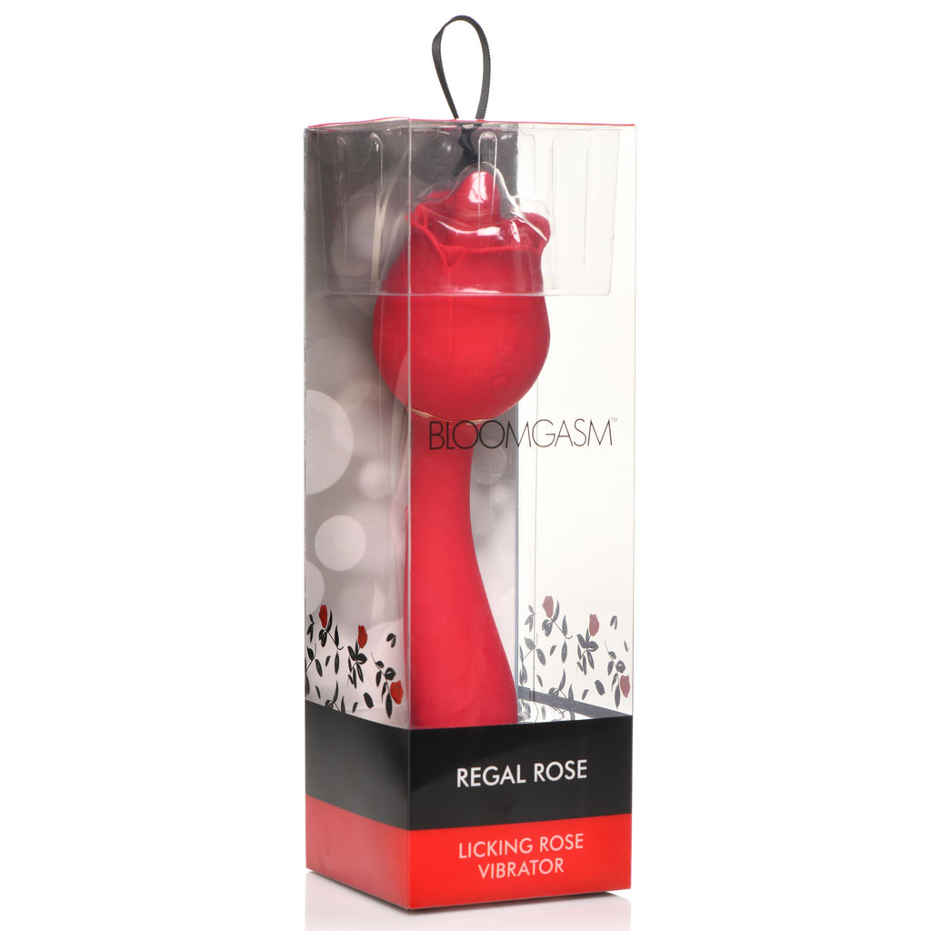 Bloomgasm Regal Rose Licking Rose Vibrator Red