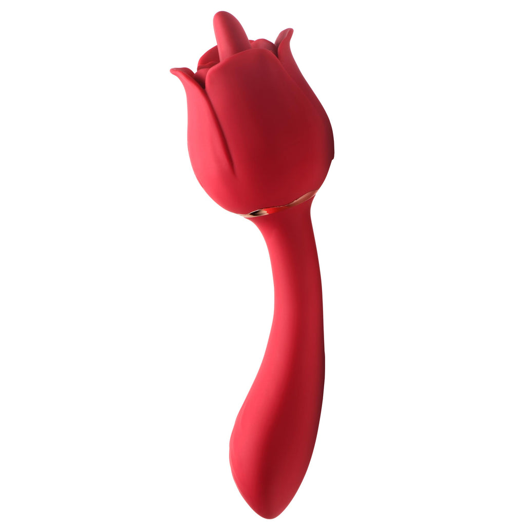 Bloomgasm Regal Rose Licking Rose Vibrator Red