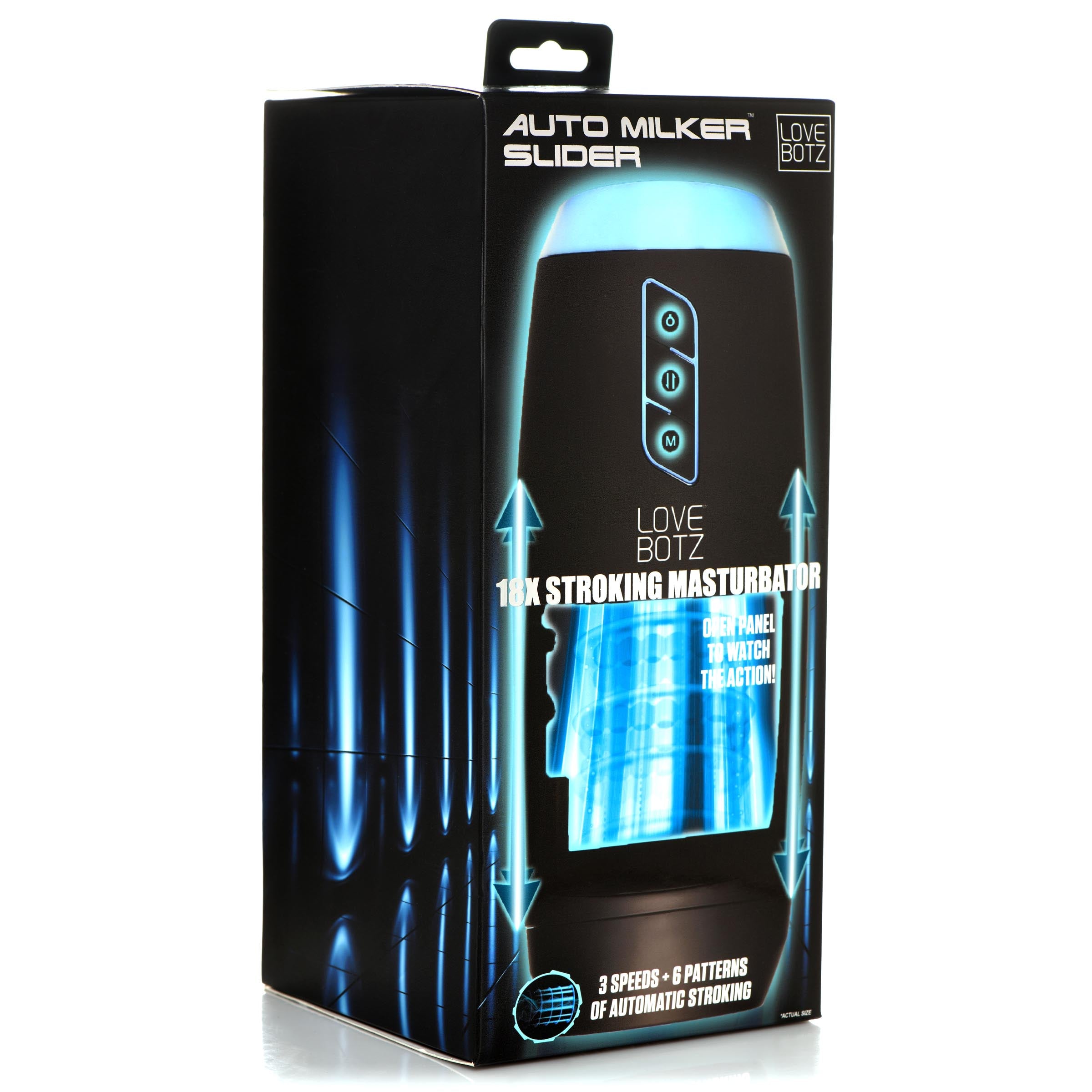 LoveBotz The Milker Slider 18X Stroking Masturbator Black