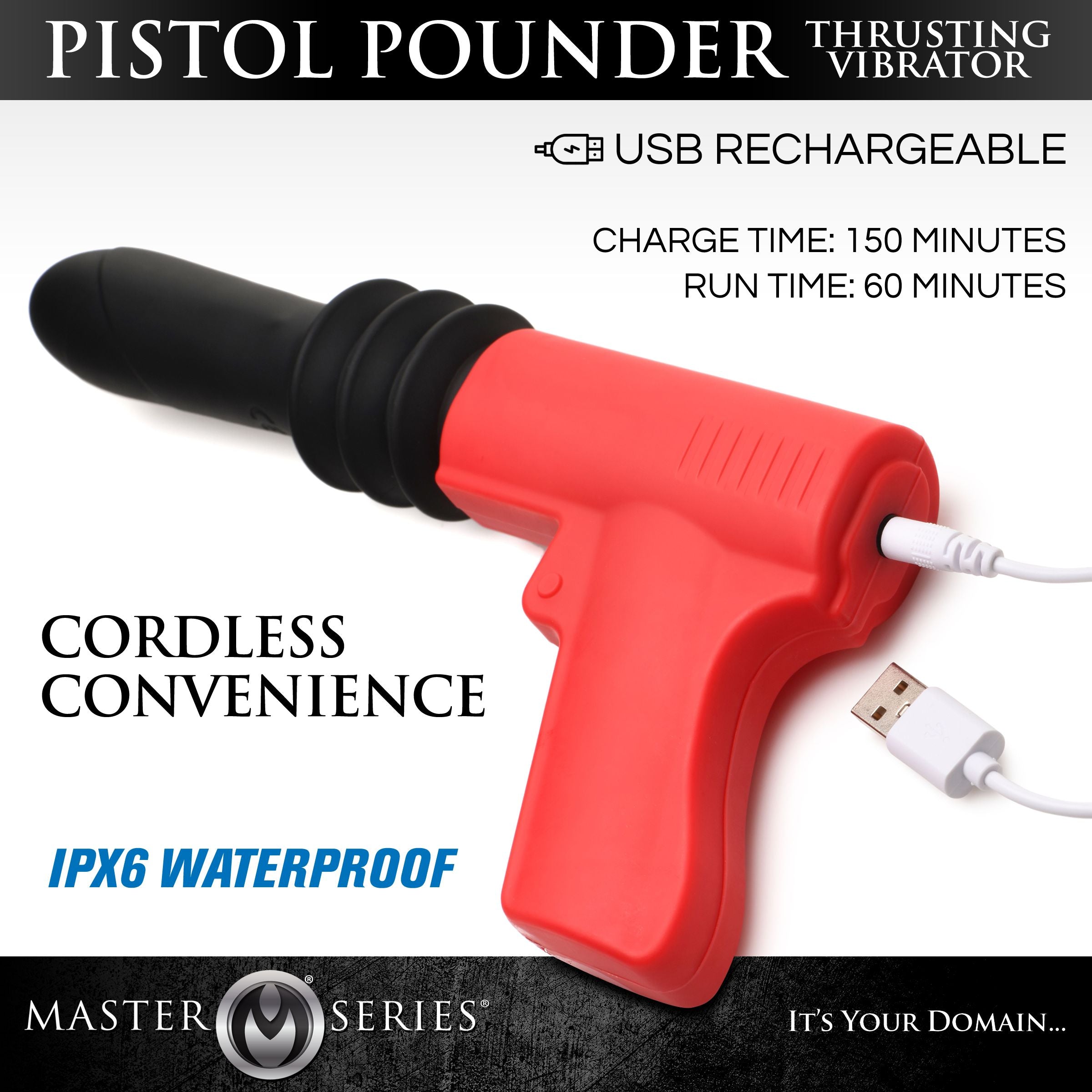 Master Series Pistola Pounder Thrusting Vibrator Multi