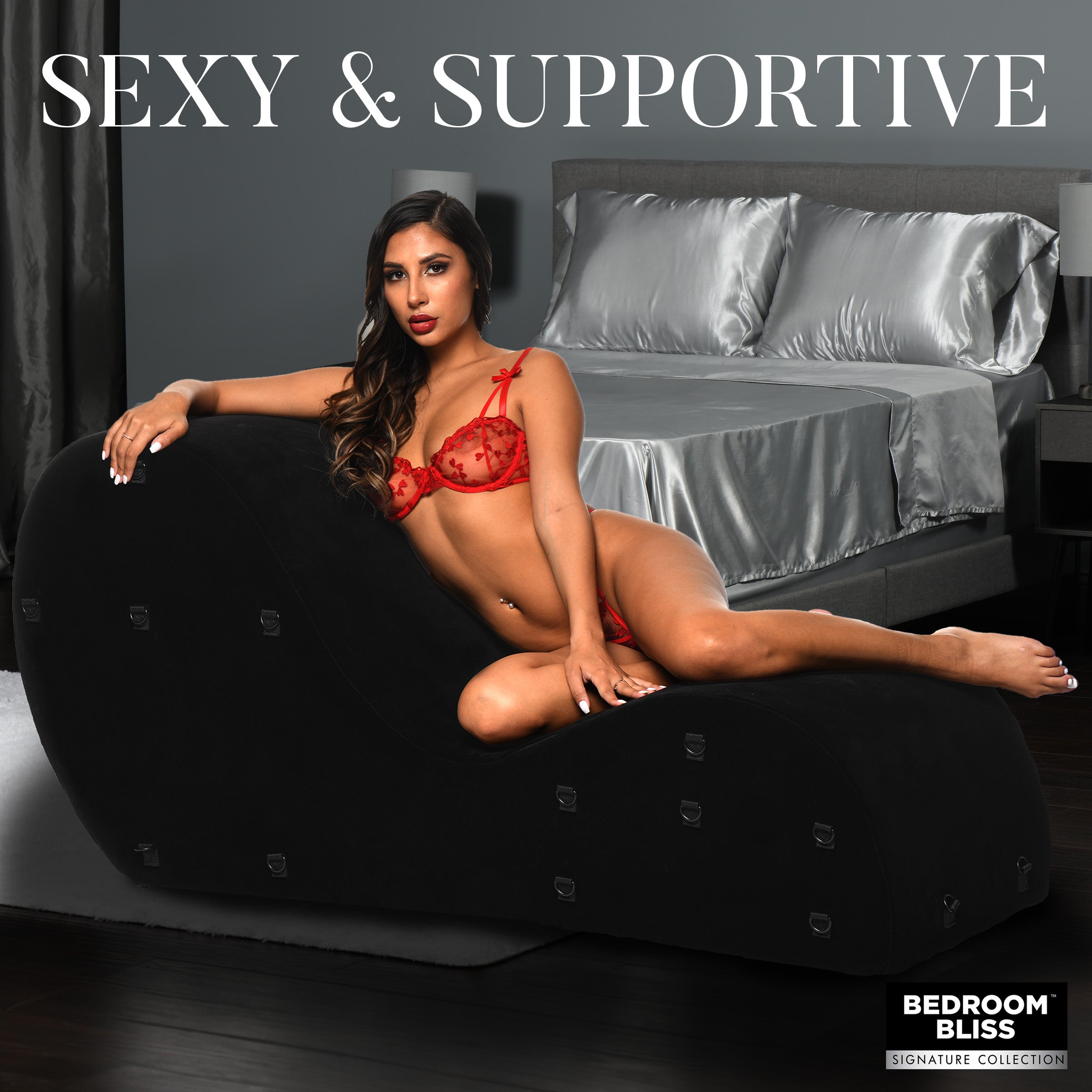 Bedroom Bliss Signature Collection Bondage Love Couch Black