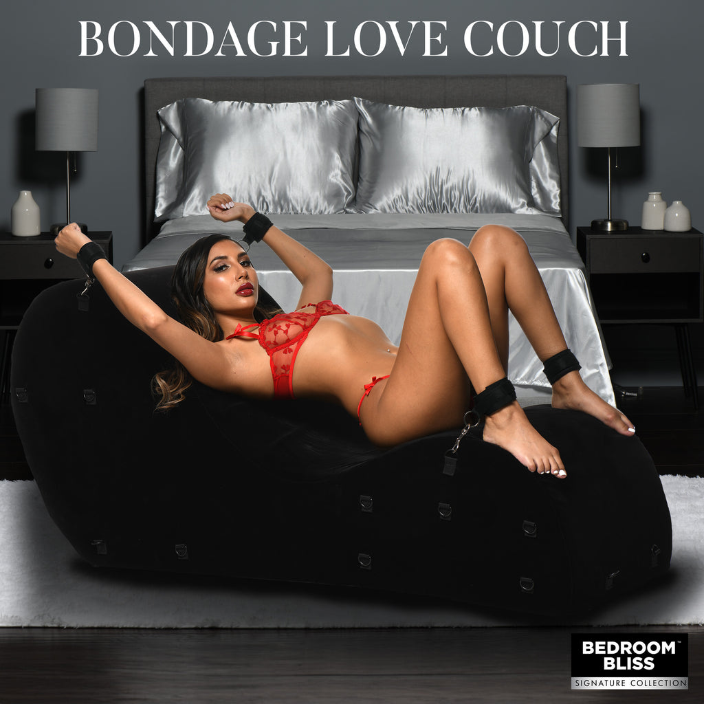 Bedroom Bliss Signature Collection Bondage Love Couch Black