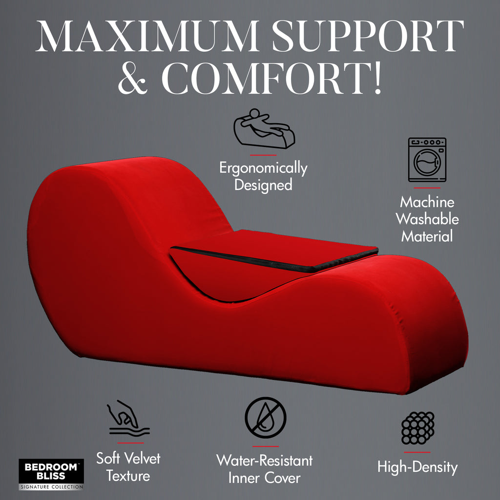 Bedroom Bliss Signature Collection Love Couch Red
