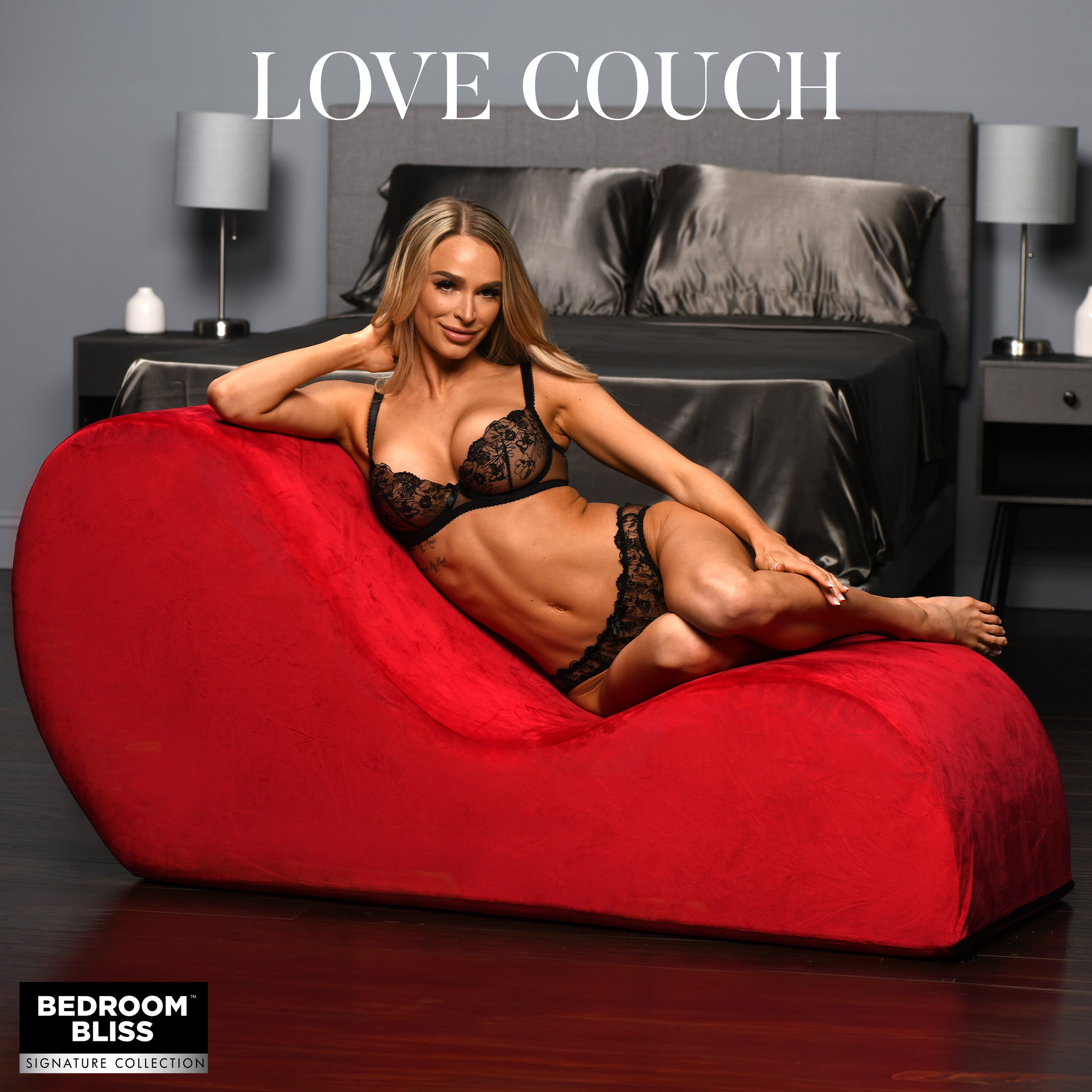 Bedroom Bliss Signature Collection Love Couch Red