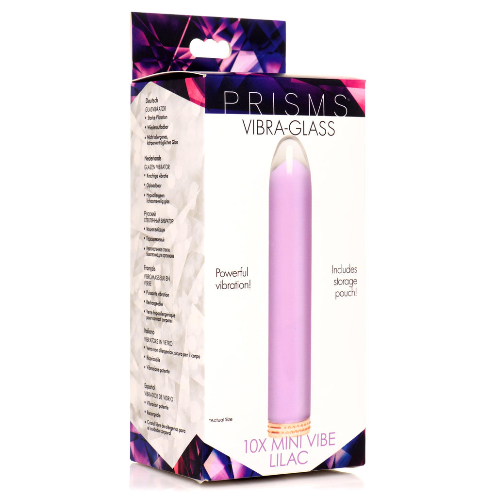 Prisms Erotic Glass Vibra-Glass 10X Mini Vibe Lilac Purple