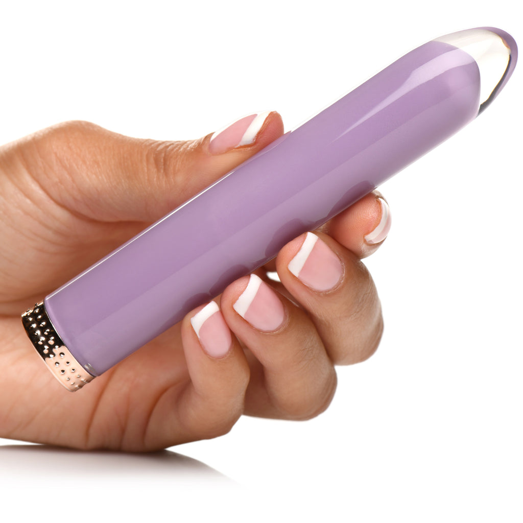 Prisms Erotic Glass Vibra-Glass 10X Mini Vibe Lilac Purple