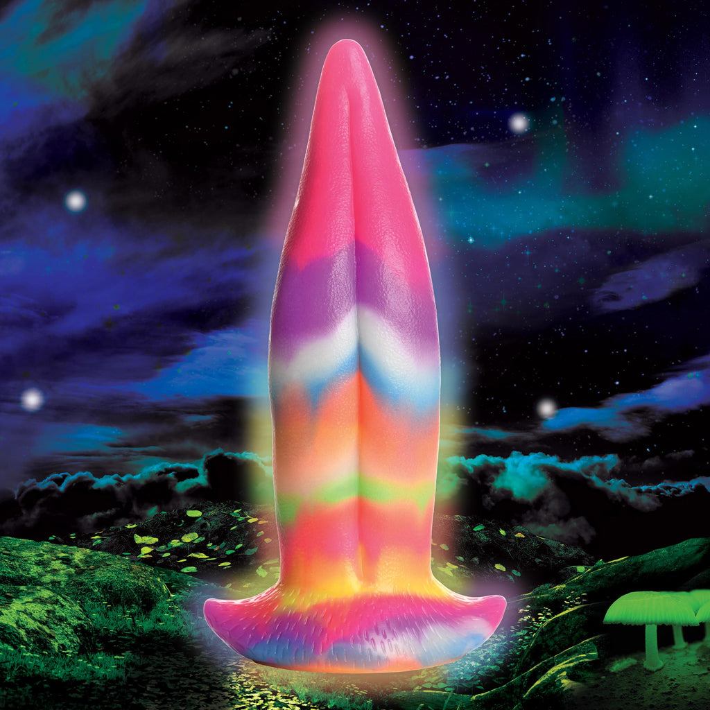 Creature Cocks Unicorn Kiss Unicorn Tongue Glow-in-the-Dark Silicone Dildo Multi