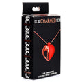 Charmed 10X Vibrating Silicone Heart Necklace Red