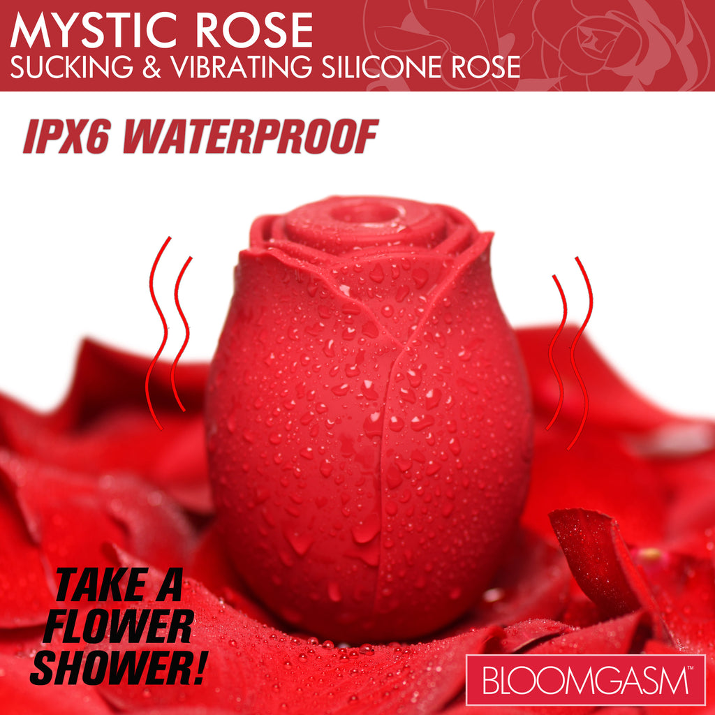 Bloomgasm Mystic Rose Sucking and Vibrating Silicone Rose Red