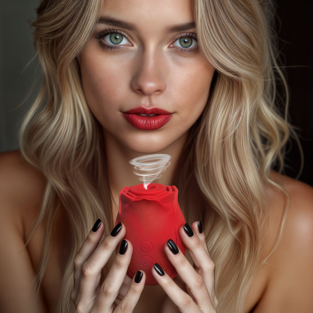 Bloomgasm Mystic Rose Sucking and Vibrating Silicone Rose Red
