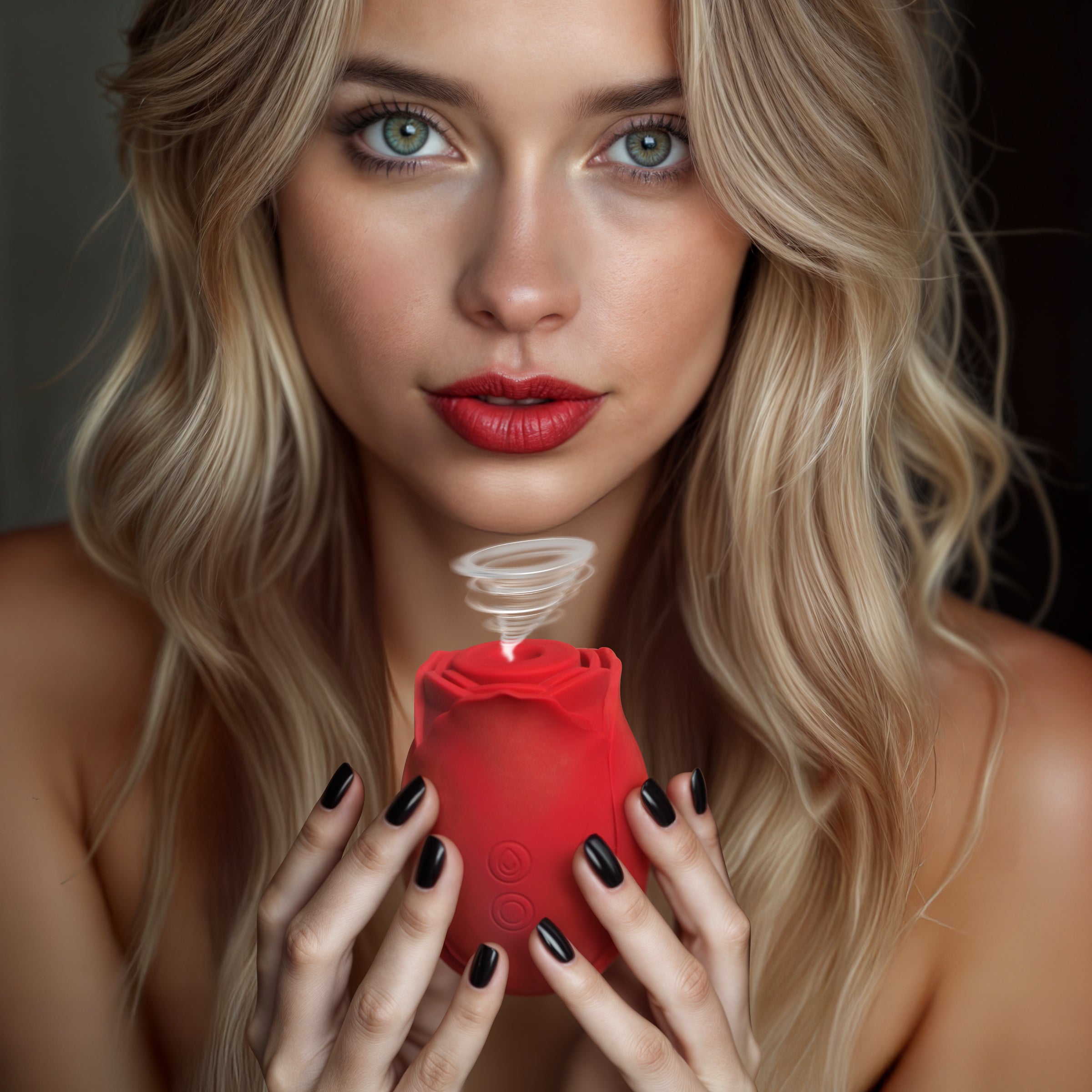 Bloomgasm Mystic Rose Sucking and Vibrating Silicone Rose Red