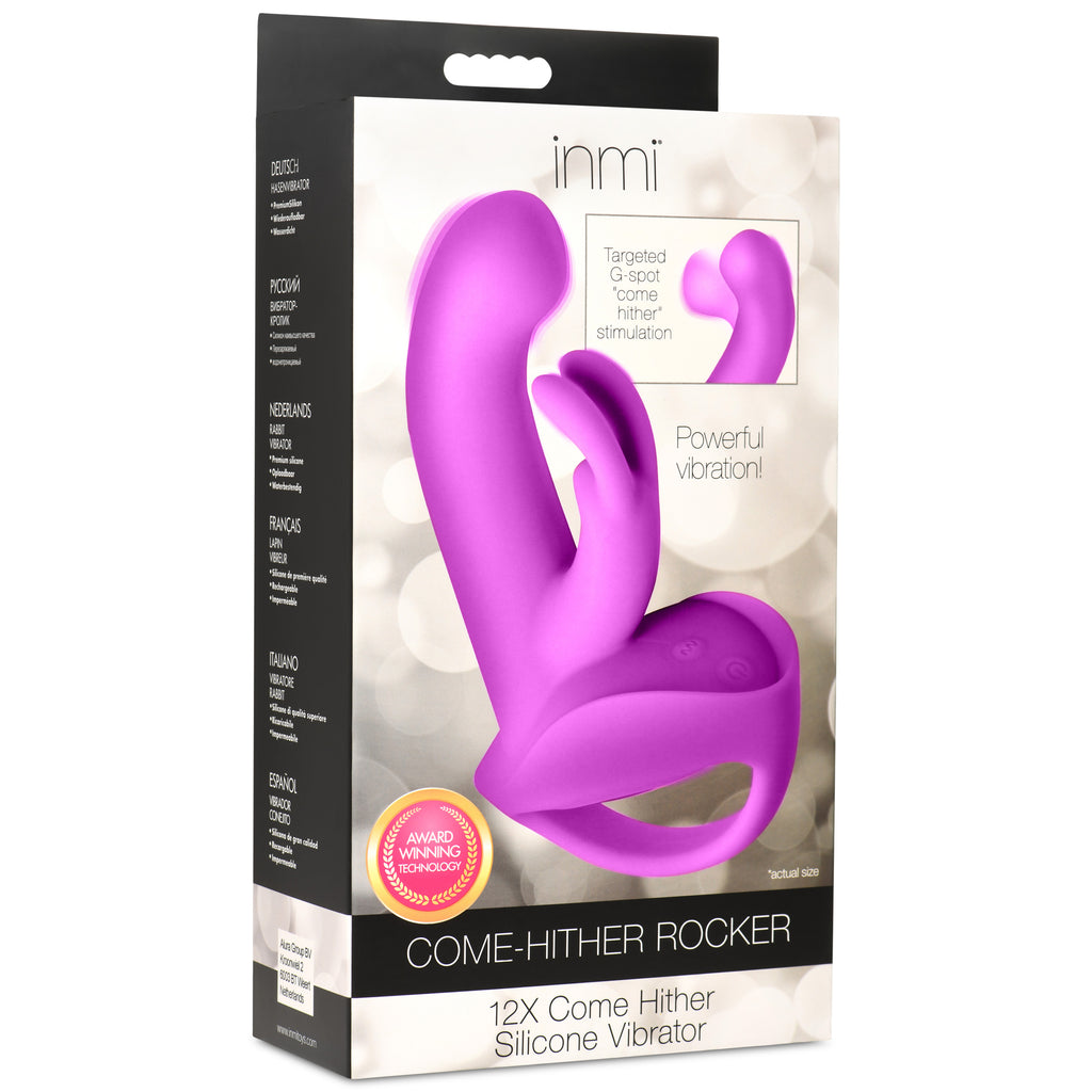 Inmi 12X Come-Hither Rocker Silicone Vibrator Pink