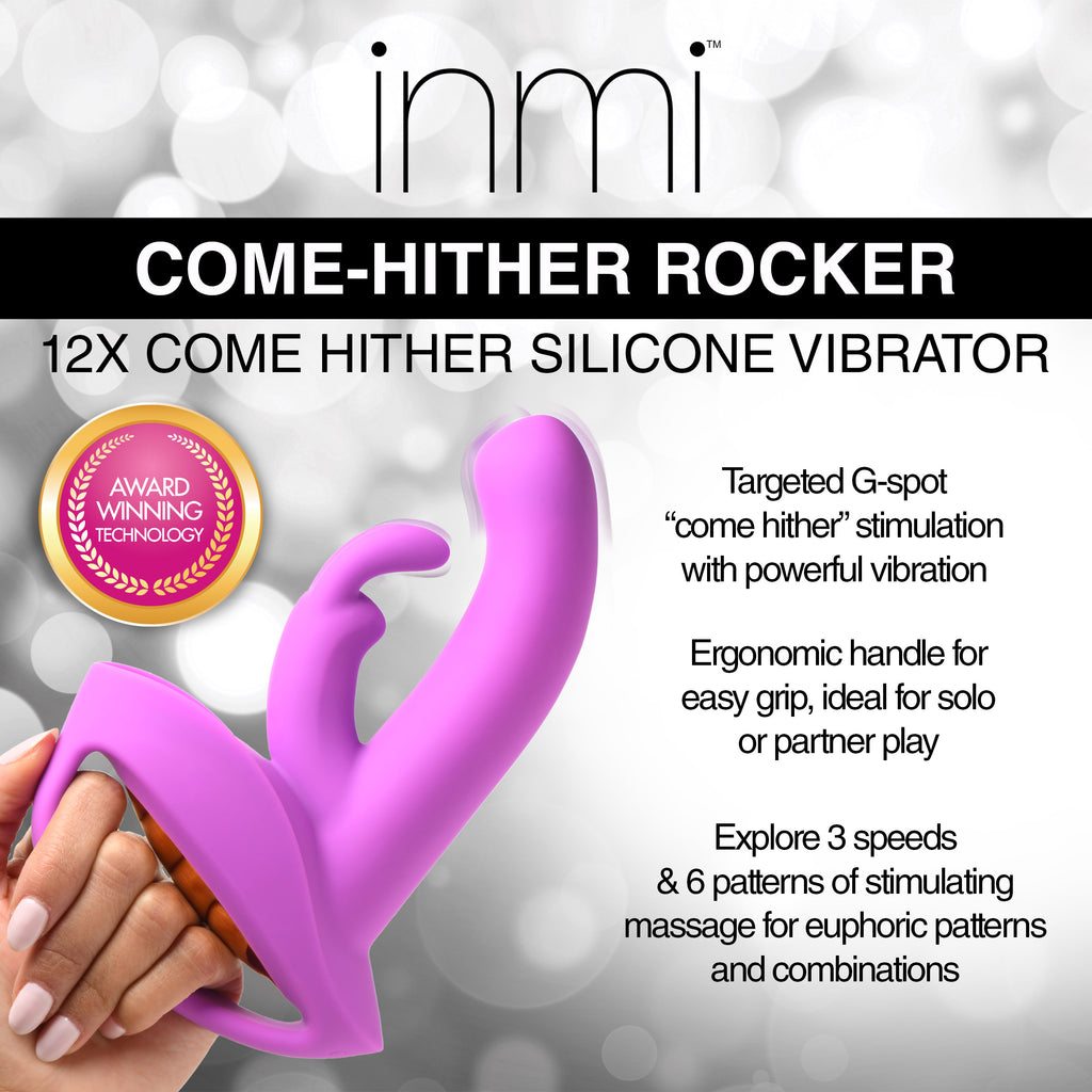Inmi 12X Come-Hither Rocker Silicone Vibrator Pink