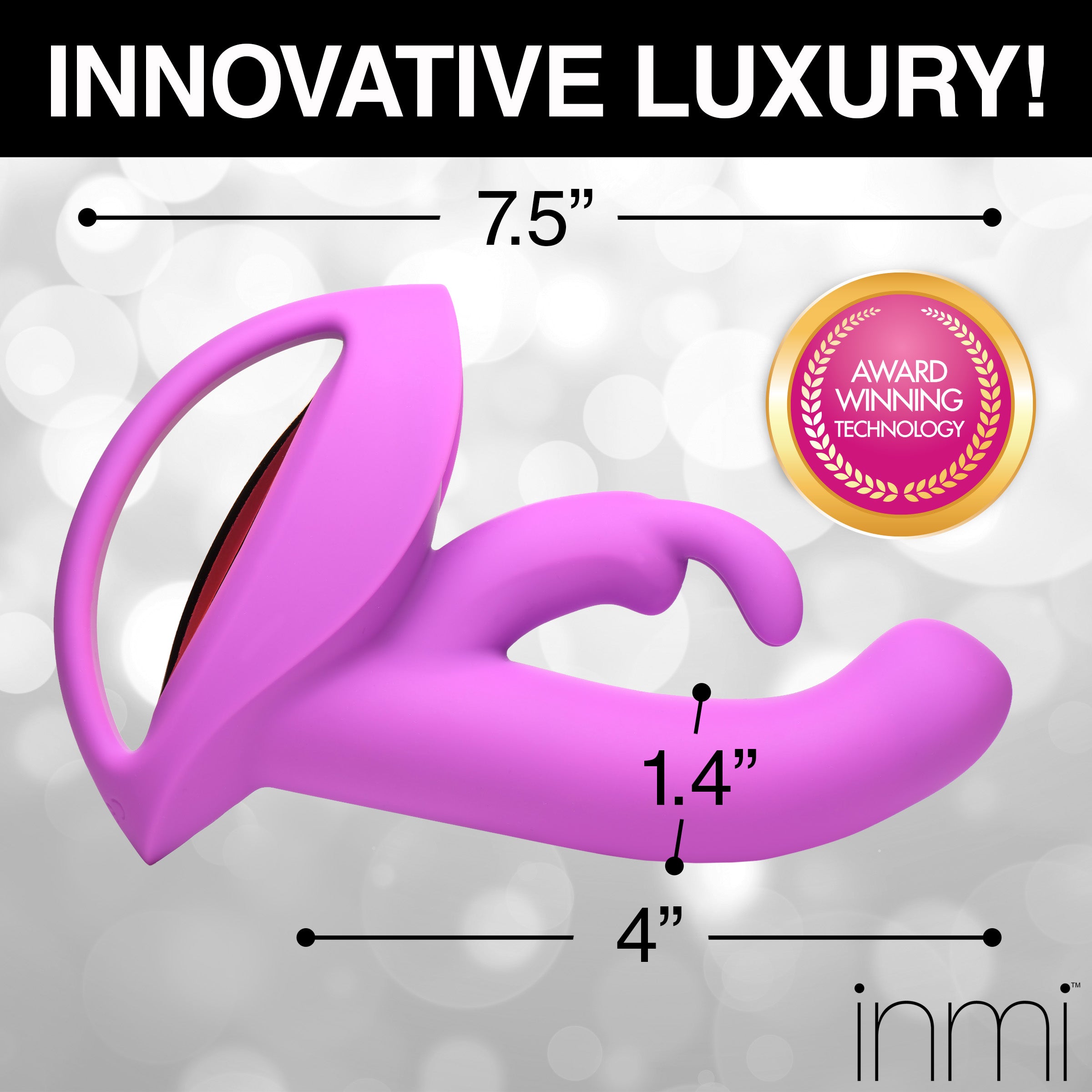 Inmi 12X Come-Hither Rocker Silicone Vibrator Pink