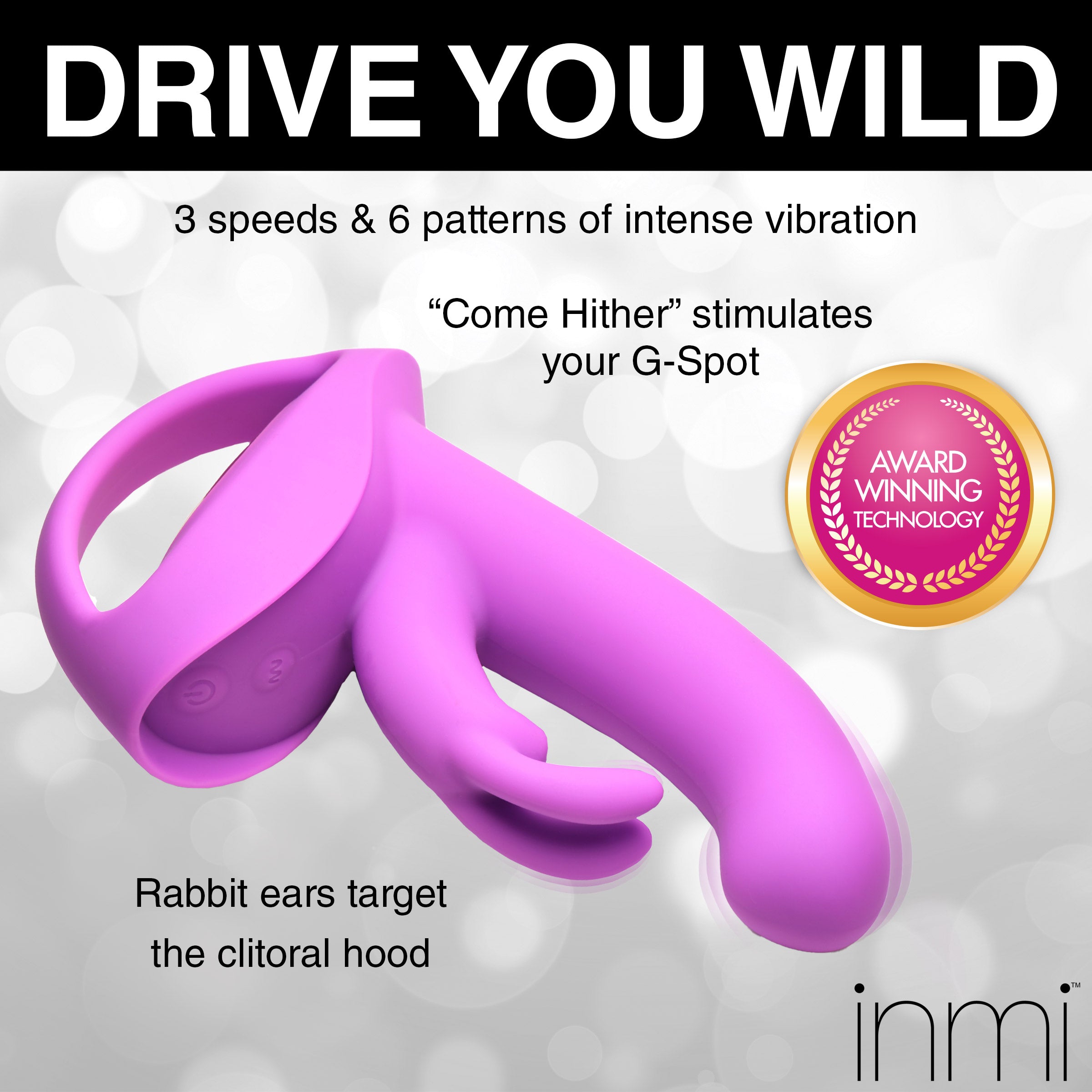 Inmi 12X Come-Hither Rocker Silicone Vibrator Pink