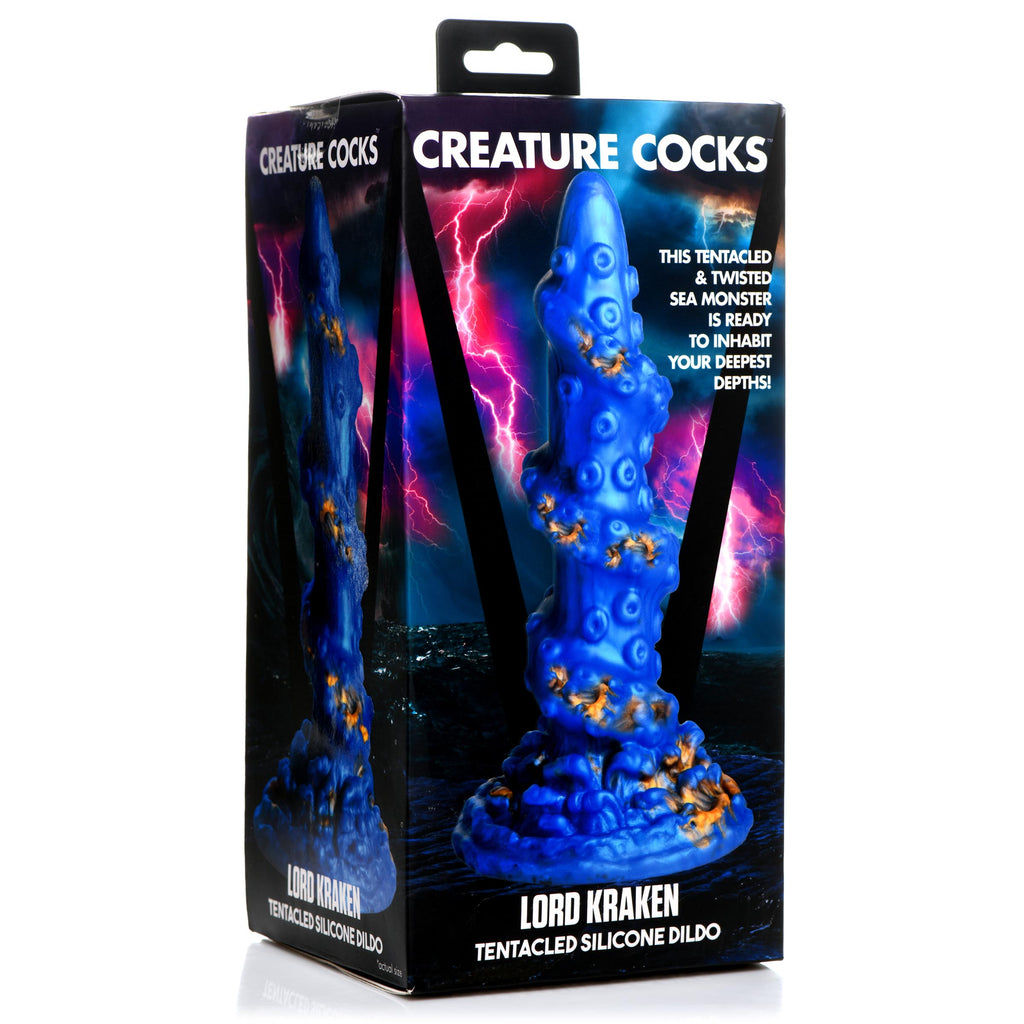 Creature Cocks Lord Kraken Tentacled Silicone Dildo Blue