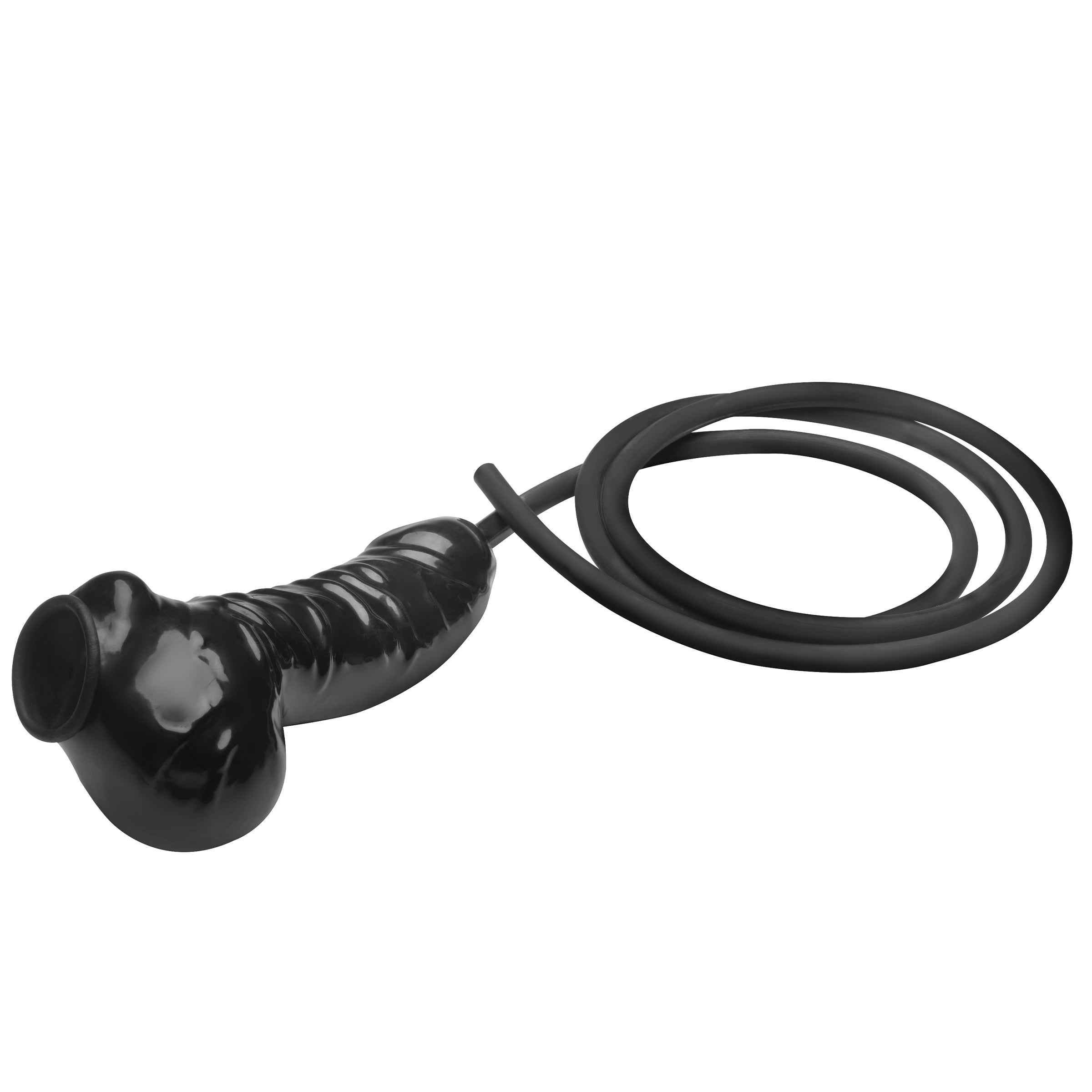 Master Series Guzzler Realistic Penis Sheath with Tube Black