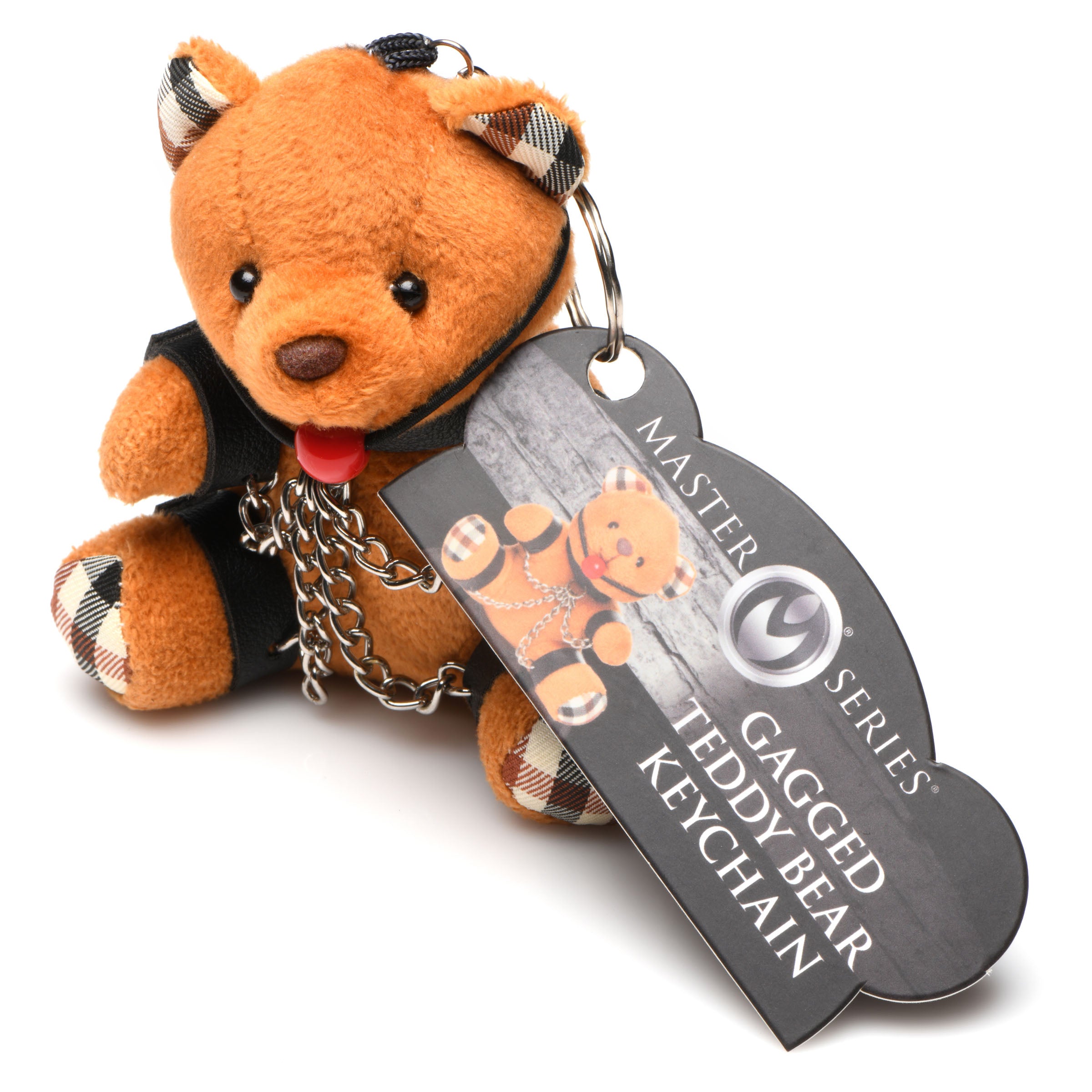 Master Series Gagged Teddy Bear Keychain Brown