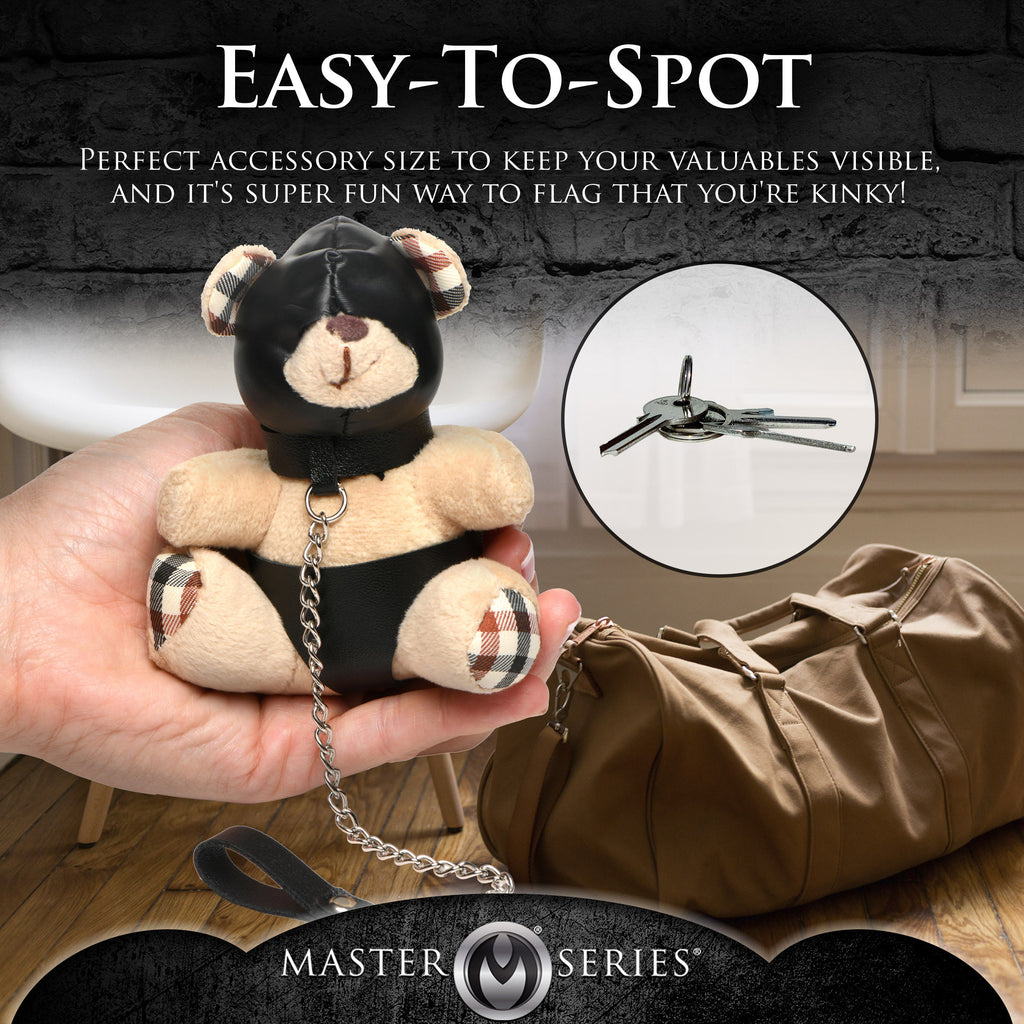 Master Series Hooded Teddy Bear Keychain Brown