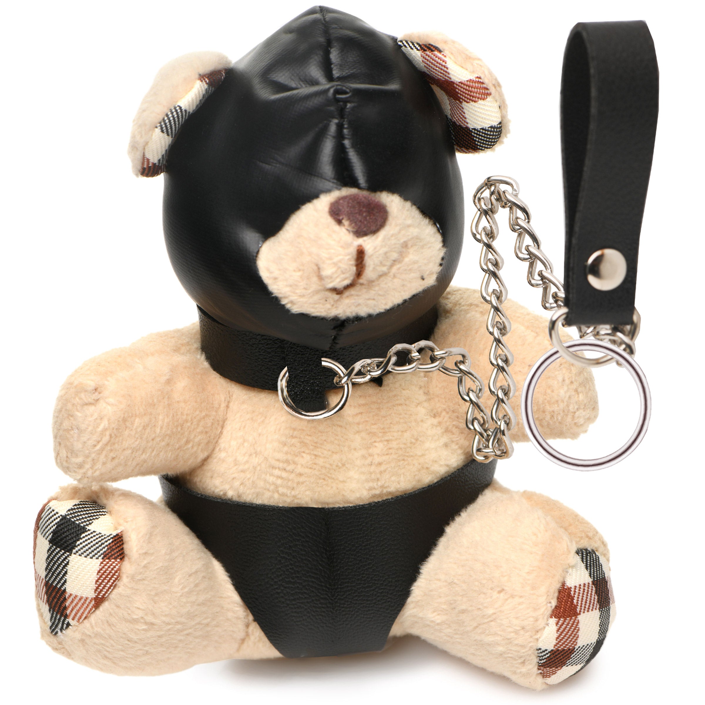 Master Series Hooded Teddy Bear Keychain Brown