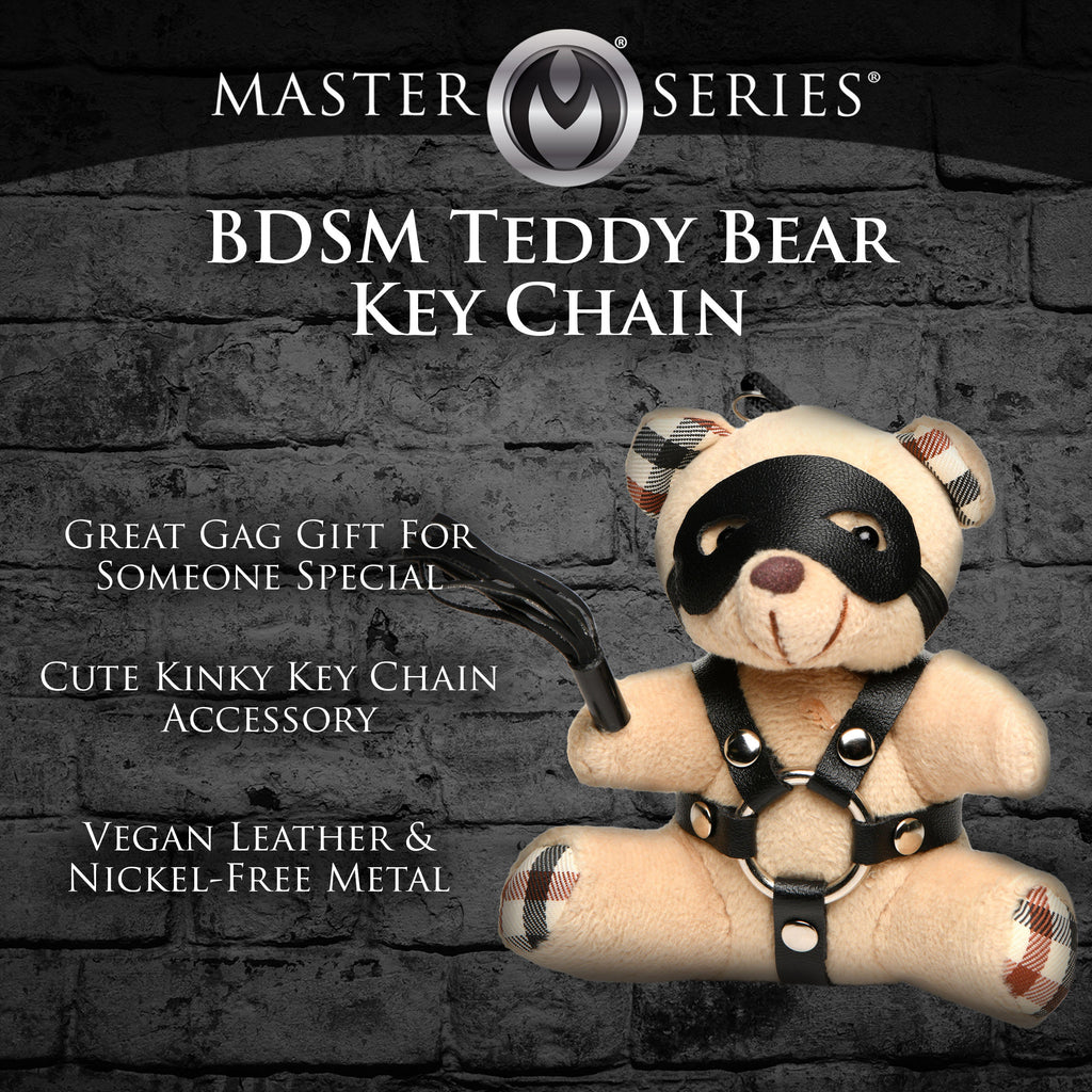 Master Series BDSM Teddy Bear Keychain Brown
