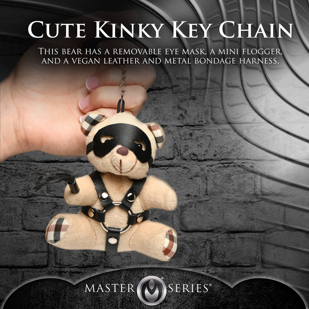 Master Series BDSM Teddy Bear Keychain Brown