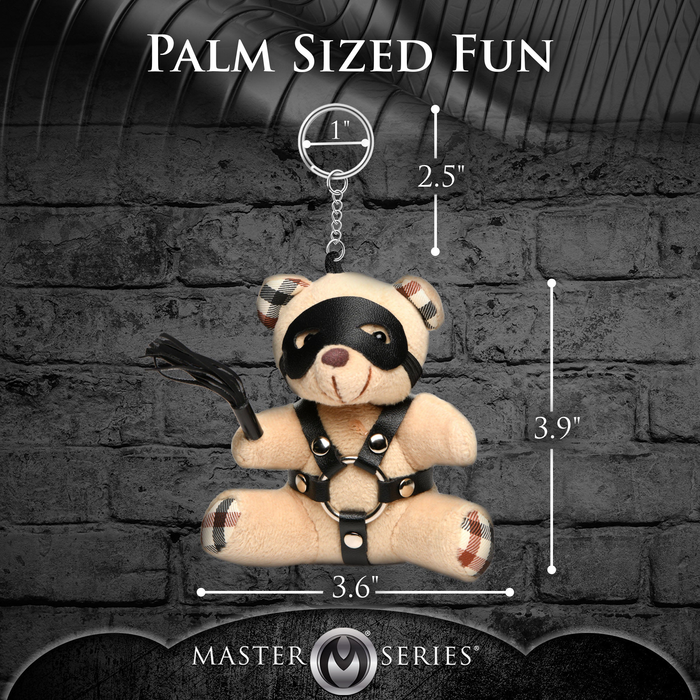 Master Series BDSM Teddy Bear Keychain Brown