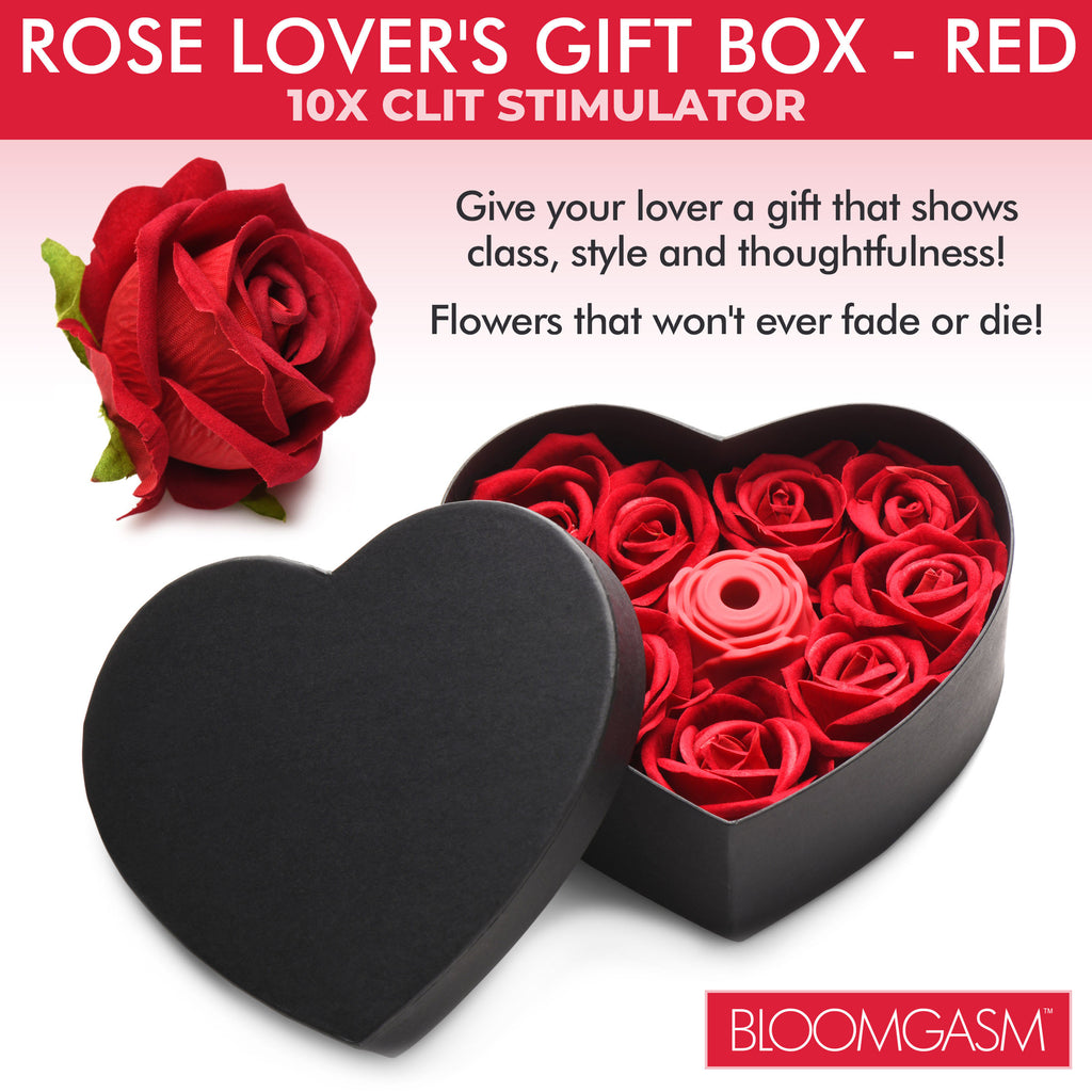 Bloomgasm The Rose Lover's Gift Box 10X Clit Suction Rose - Red Red