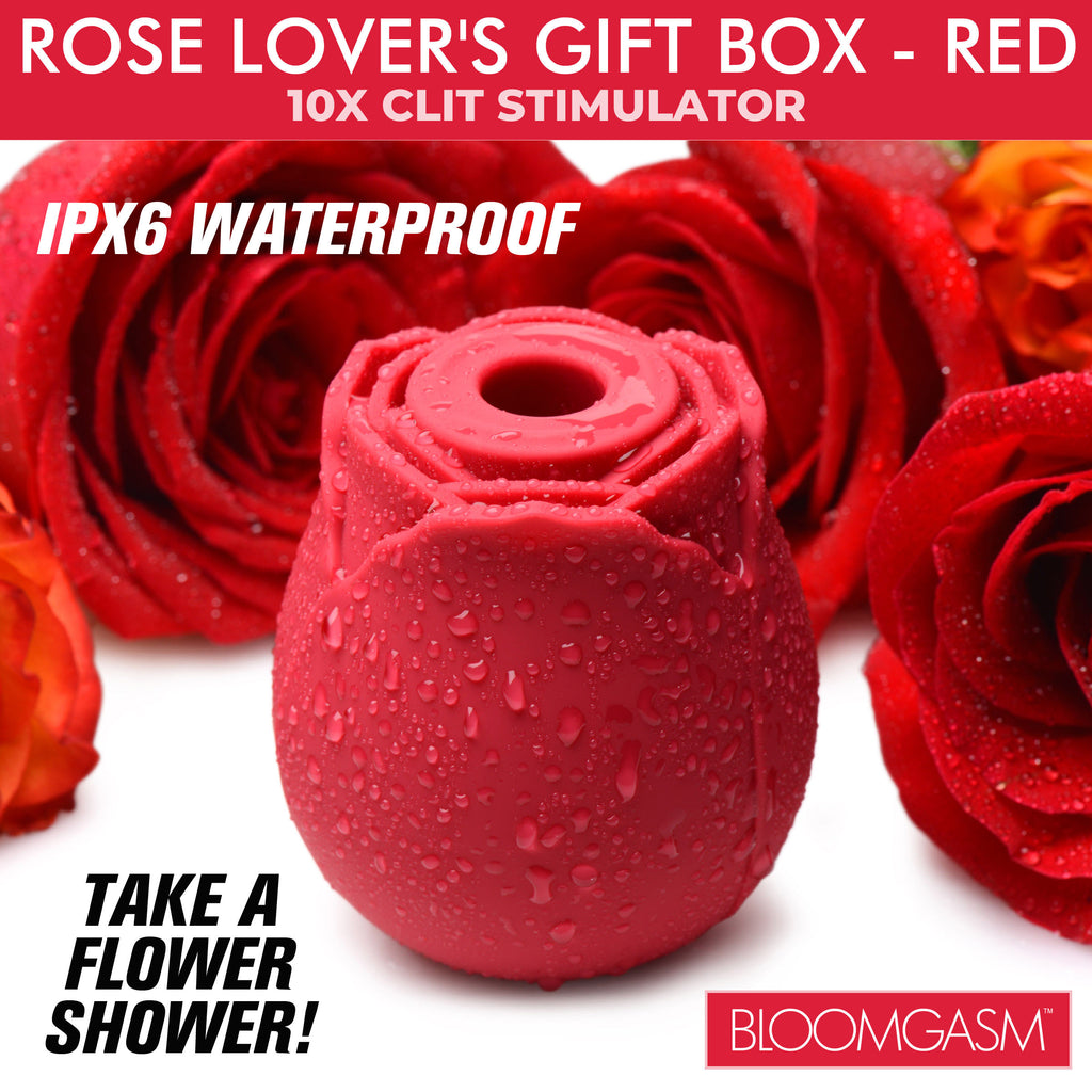 Bloomgasm The Rose Lover's Gift Box 10X Clit Suction Rose - Red Red