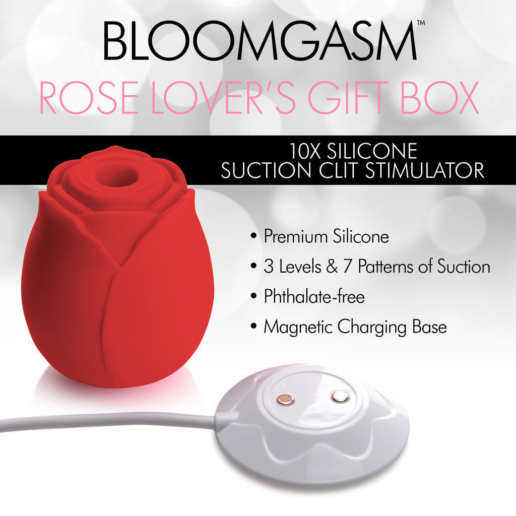 Bloomgasm The Rose Lover's Gift Box 10X Clit Suction Rose - Red Red