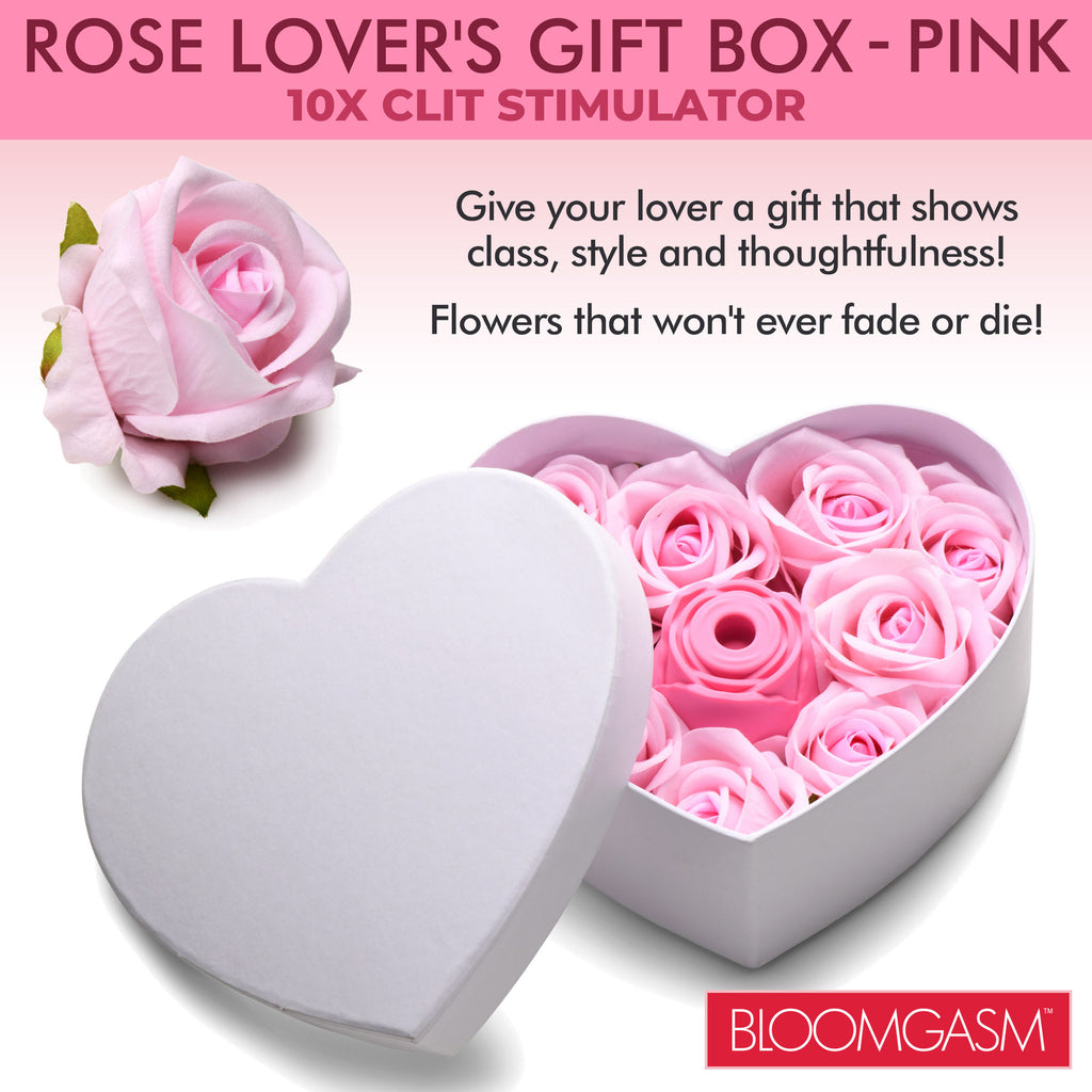 Bloomgasm The Rose Lovers Gift Box 10x Clit Suction Rose - Pink Pink
