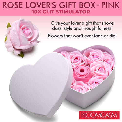 Bloomgasm The Rose Lovers Gift Box 10x Clit Suction Rose - Pink Pink