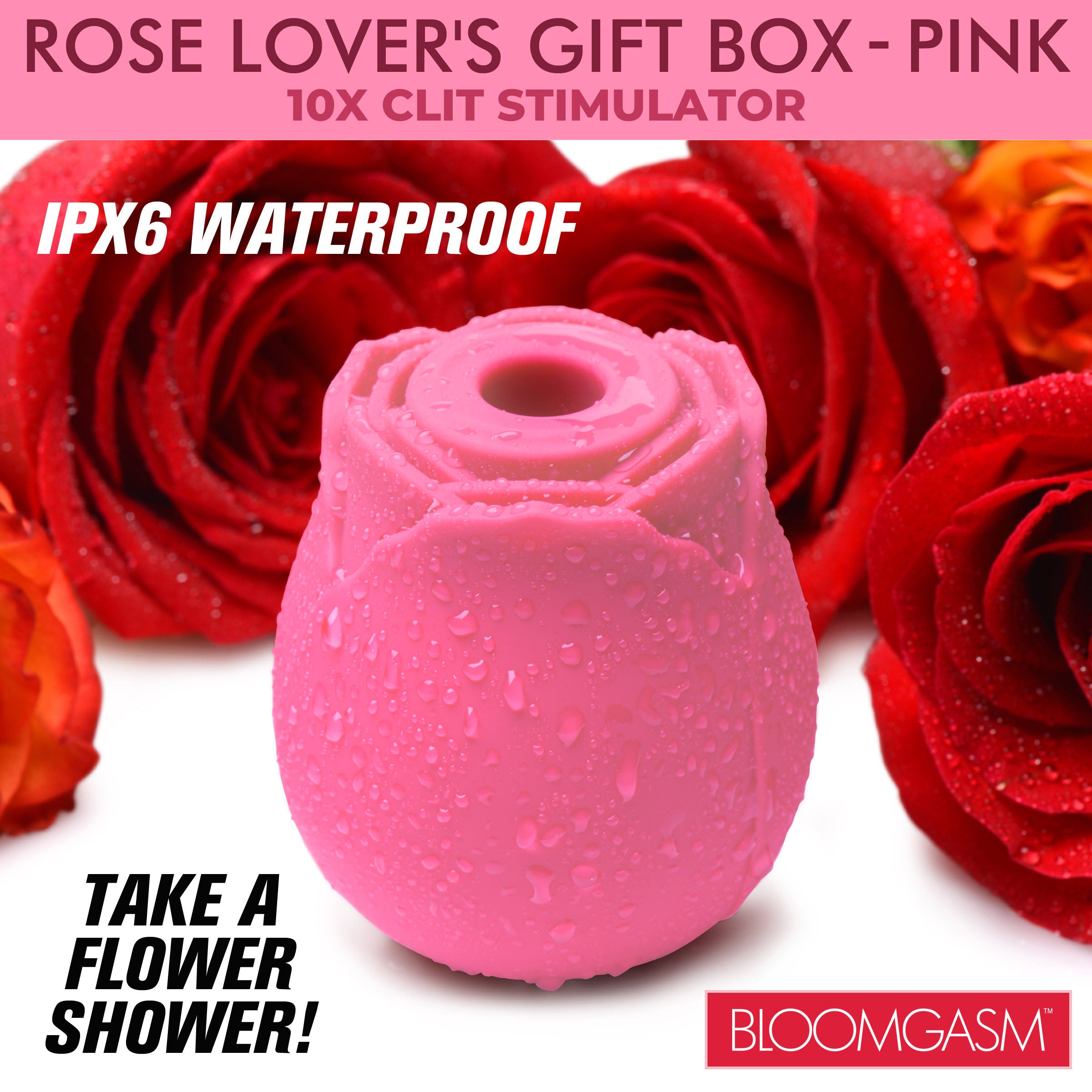 Bloomgasm The Rose Lovers Gift Box 10x Clit Suction Rose - Pink Pink