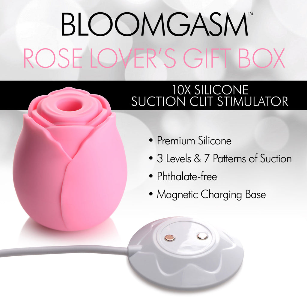 Bloomgasm The Rose Lovers Gift Box 10x Clit Suction Rose - Pink Pink