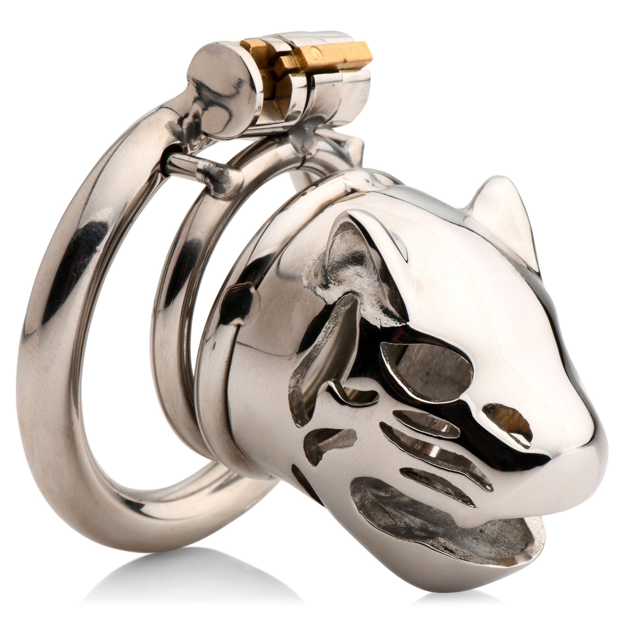Master Series Caged Cougar Locking Chastity Cage Grey