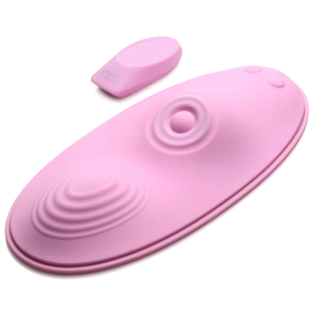 Inmi The Pulse Slider 28X Pulsing and Vibrating Silicone Pad with Remote Pink
