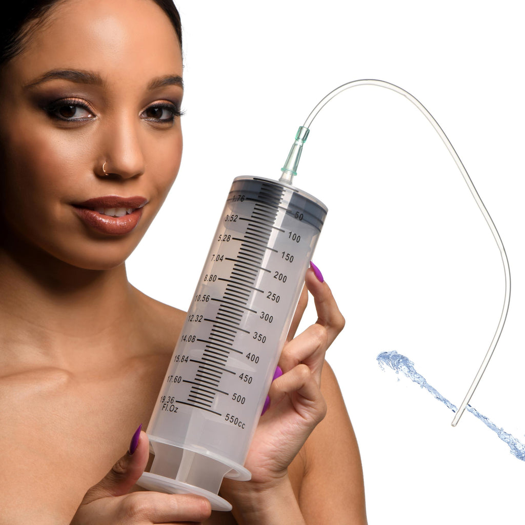 CleanStream Enema Syringe with Tube - 550ml Clear