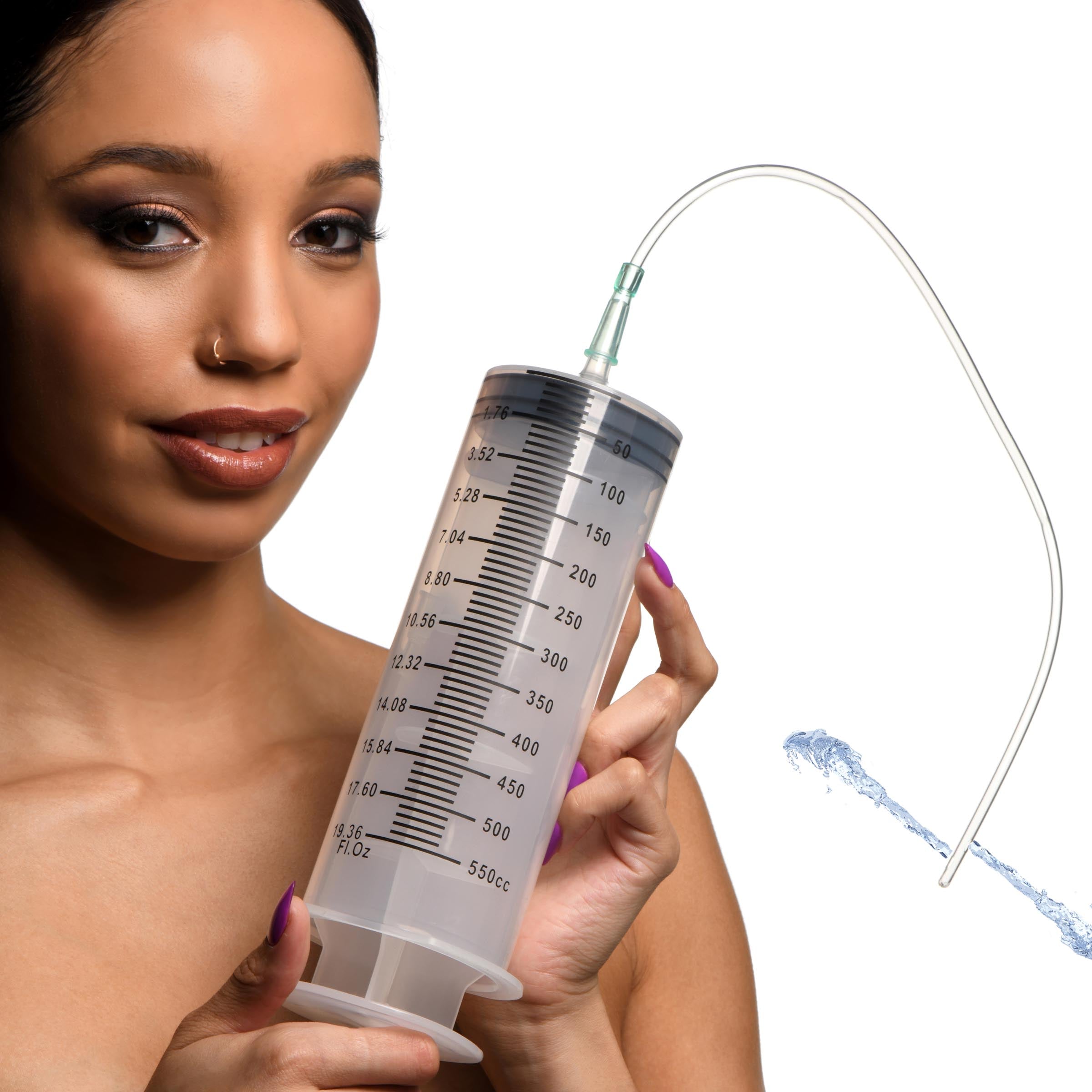 CleanStream Enema Syringe with Tube - 550ml Clear