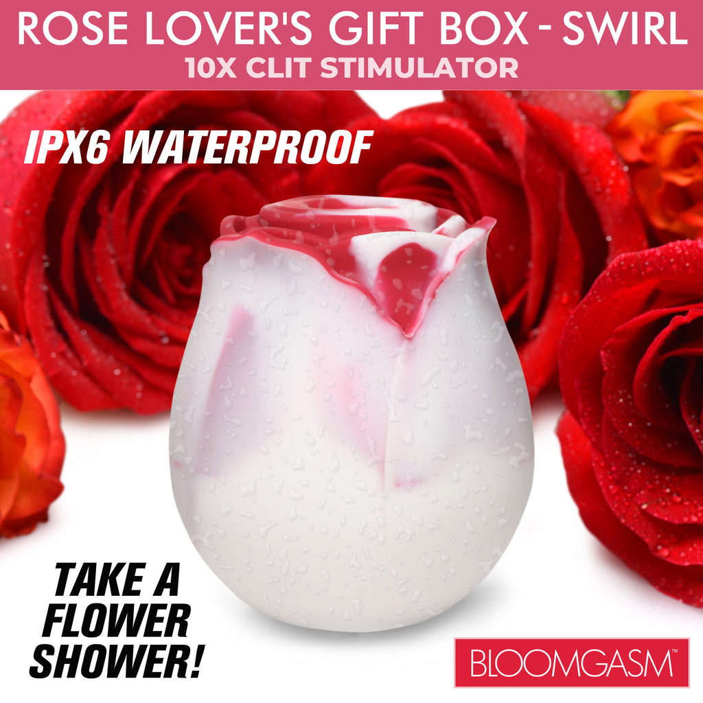 Bloomgasm The Rose Lovers Gift Box 10x Clit Suction Rose - Swirl Multi
