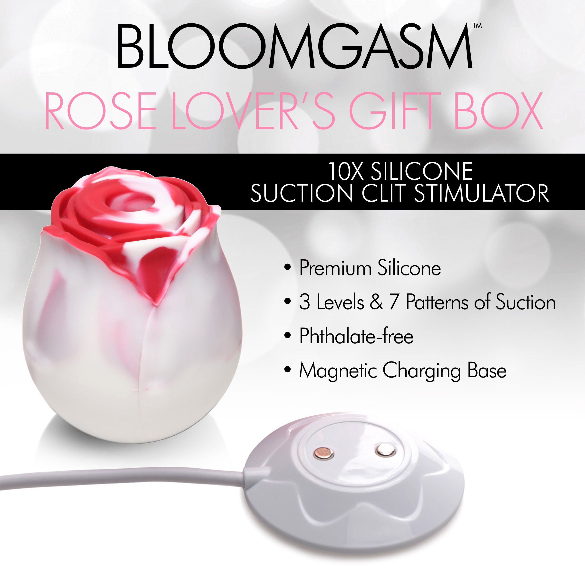 Bloomgasm The Rose Lovers Gift Box 10x Clit Suction Rose - Swirl Multi