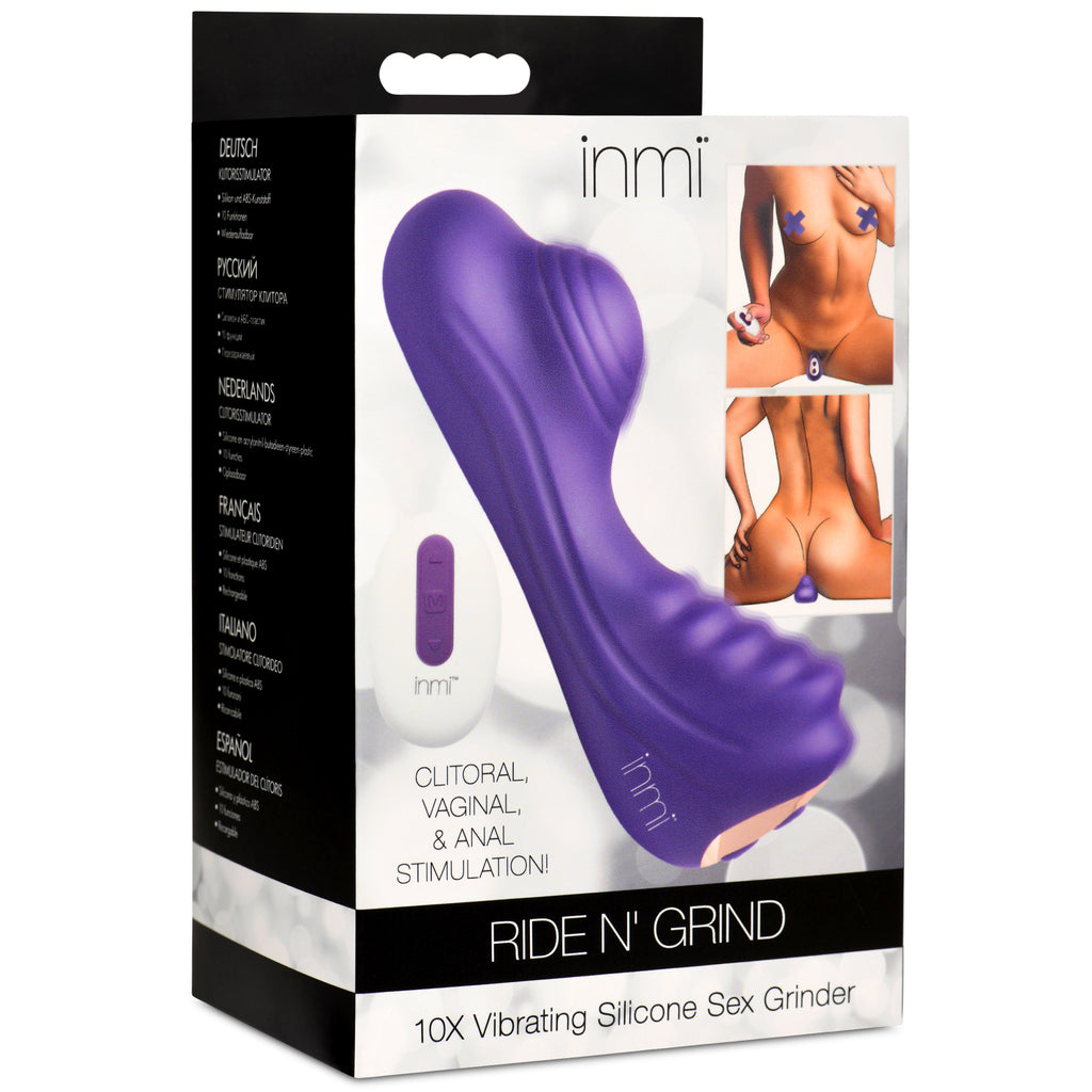 Inmi Ride n' Grind 10 X Vibrating Silicone Sex Grinder Purple