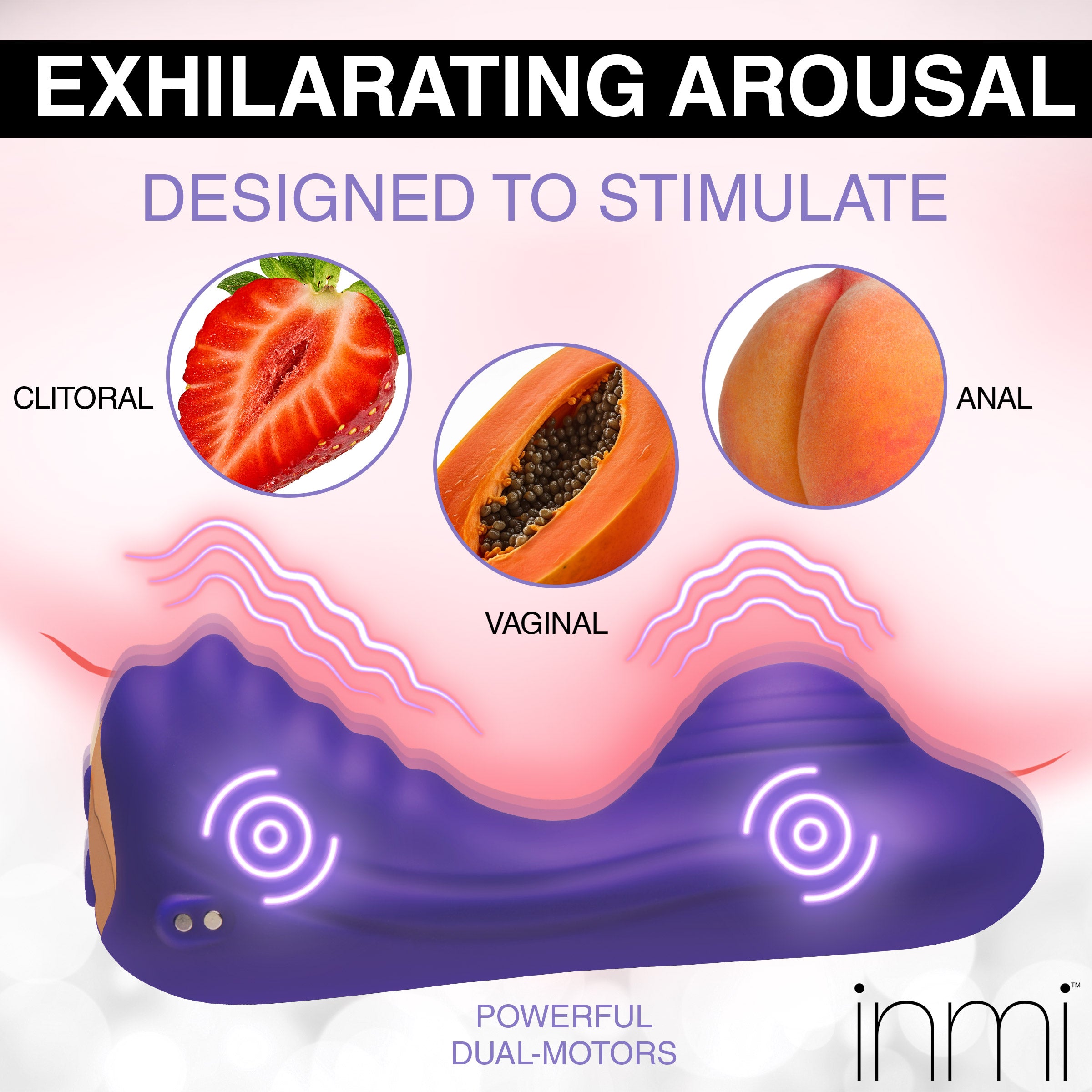 Inmi Ride n' Grind 10 X Vibrating Silicone Sex Grinder Purple