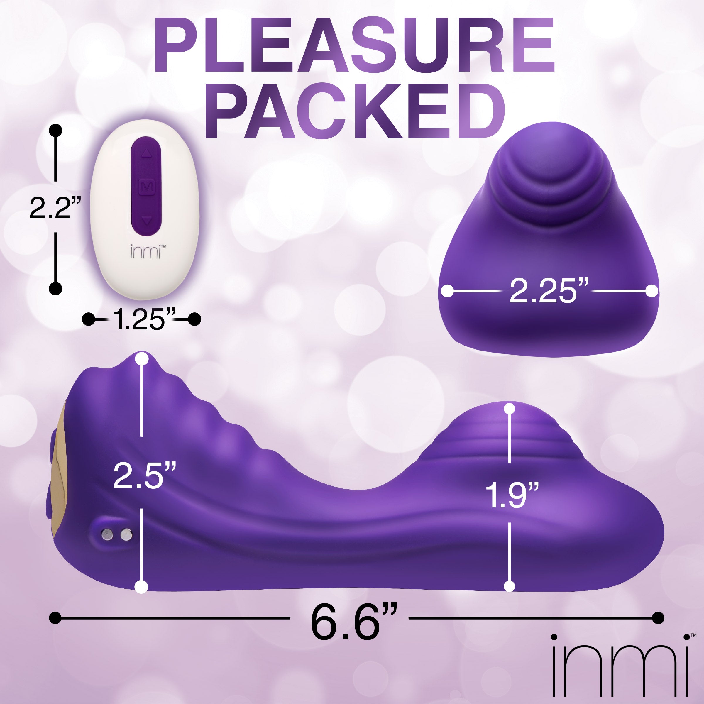 Inmi Ride n' Grind 10 X Vibrating Silicone Sex Grinder Purple