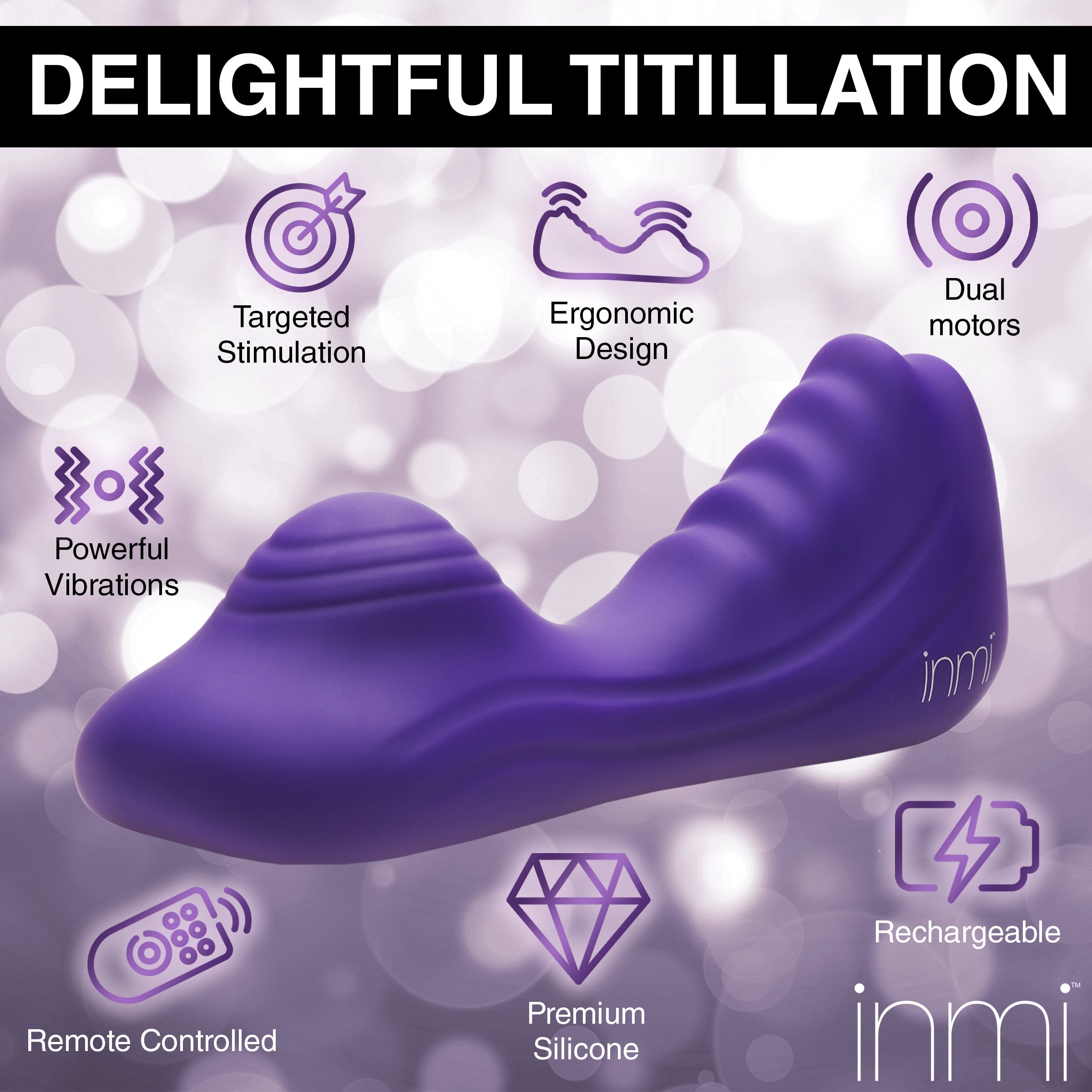 Inmi Ride n' Grind 10 X Vibrating Silicone Sex Grinder Purple