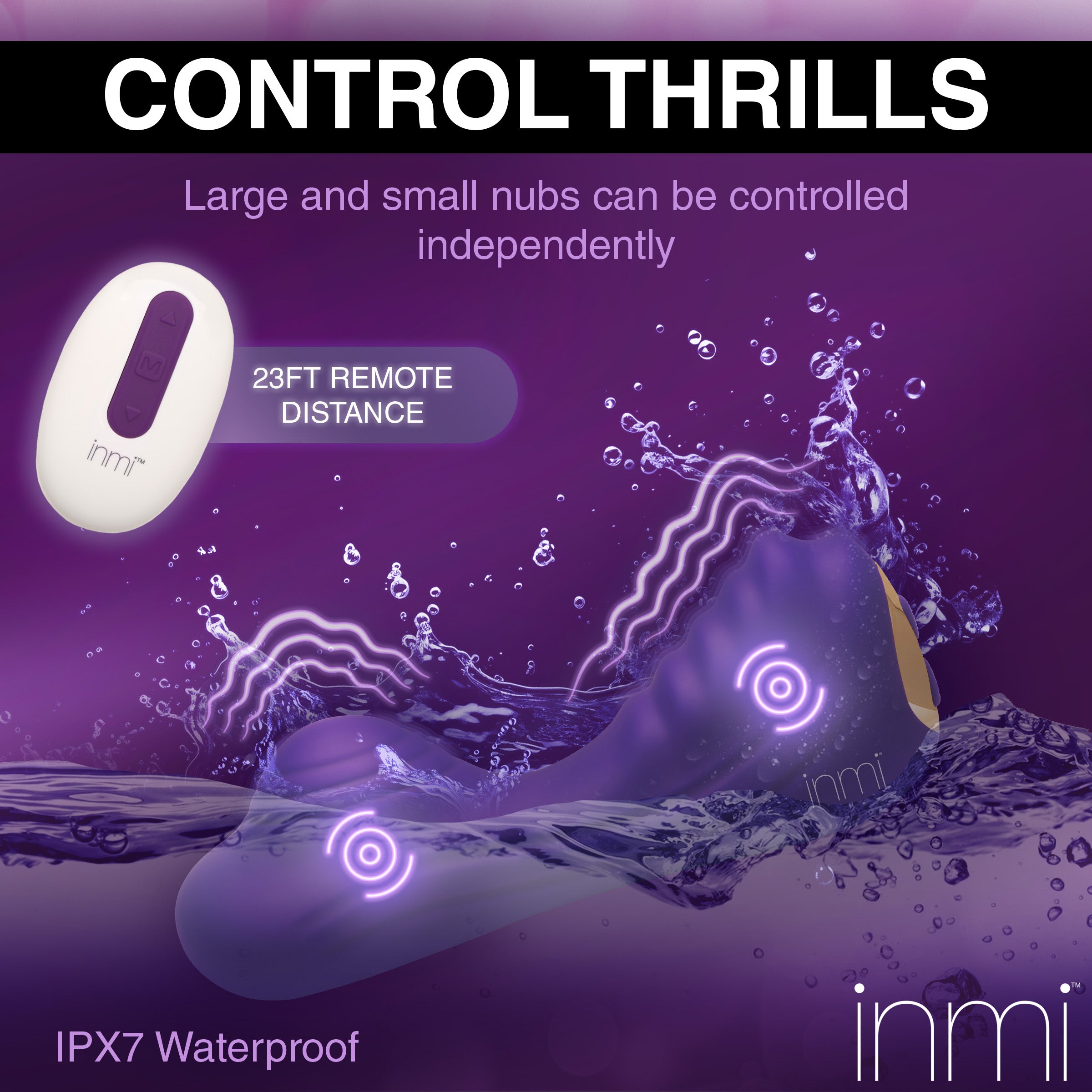 Inmi Ride n' Grind 10 X Vibrating Silicone Sex Grinder Purple