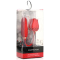 Bloomgasm 10X Romping Rose Suction and Thrusting Vibrator Red