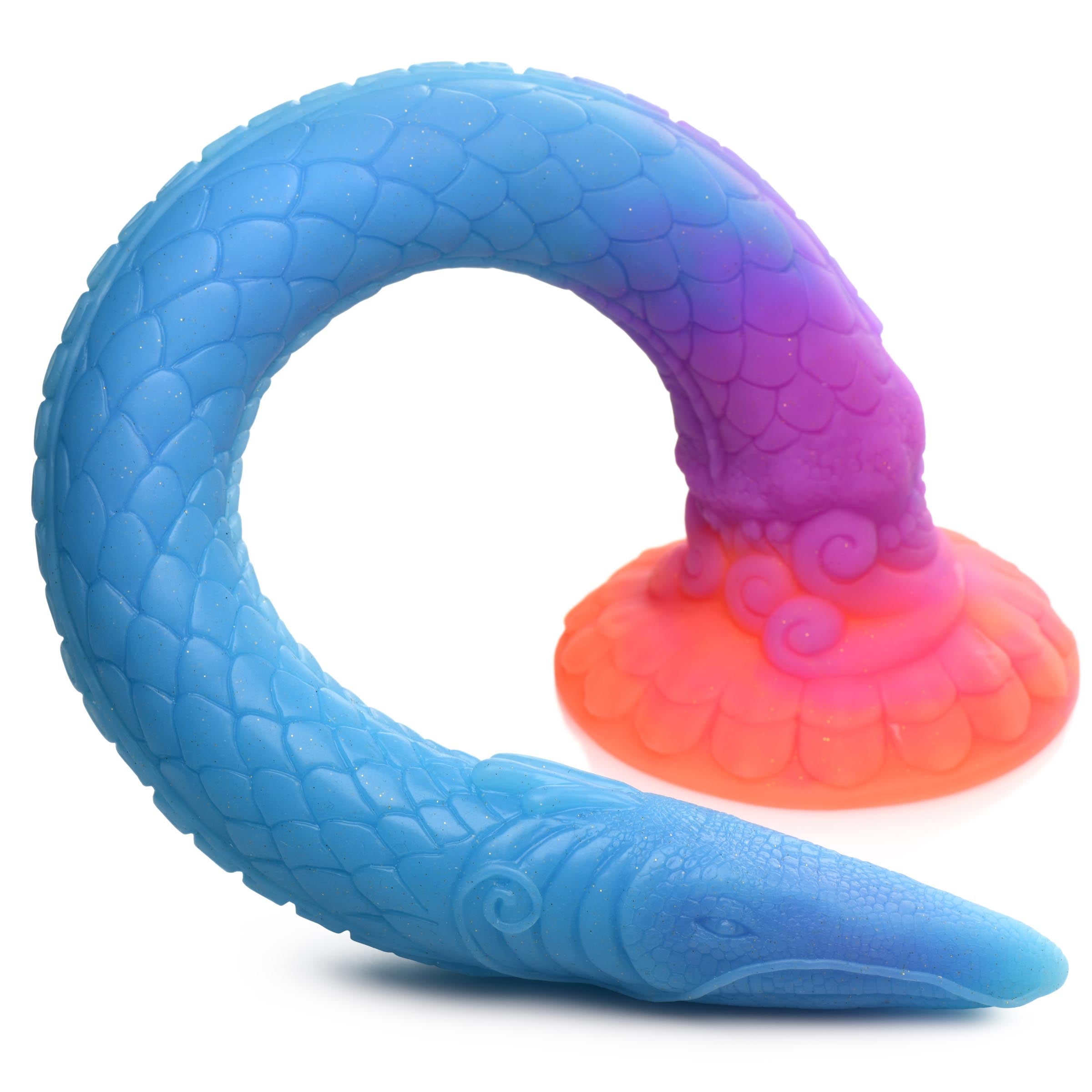 Creature Cocks Makara Glow-in-the-Dark Silicone Snake Dildo Multi