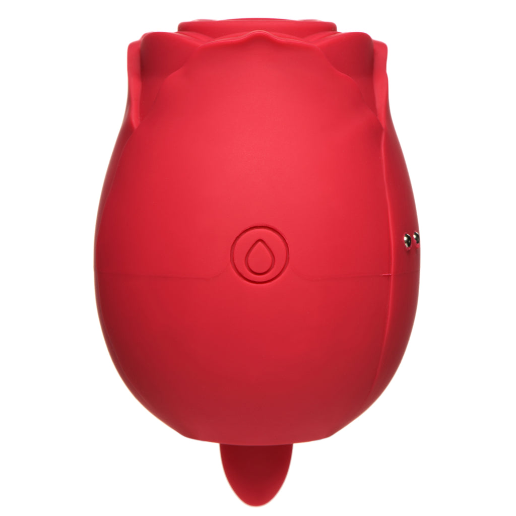 Bloomgasm The Double Tease Rose 10X Sucking and Licking Silicone Stimulator Red