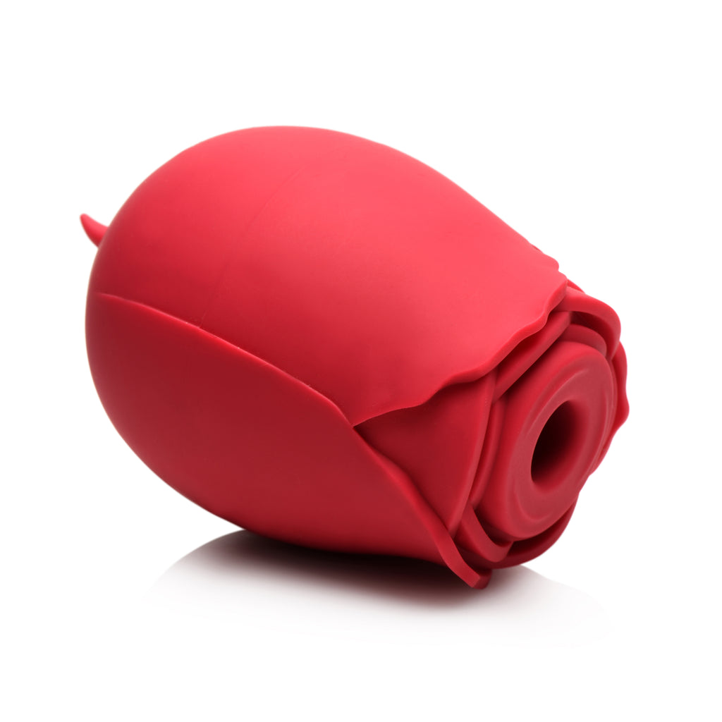Bloomgasm The Double Tease Rose 10X Sucking and Licking Silicone Stimulator Red